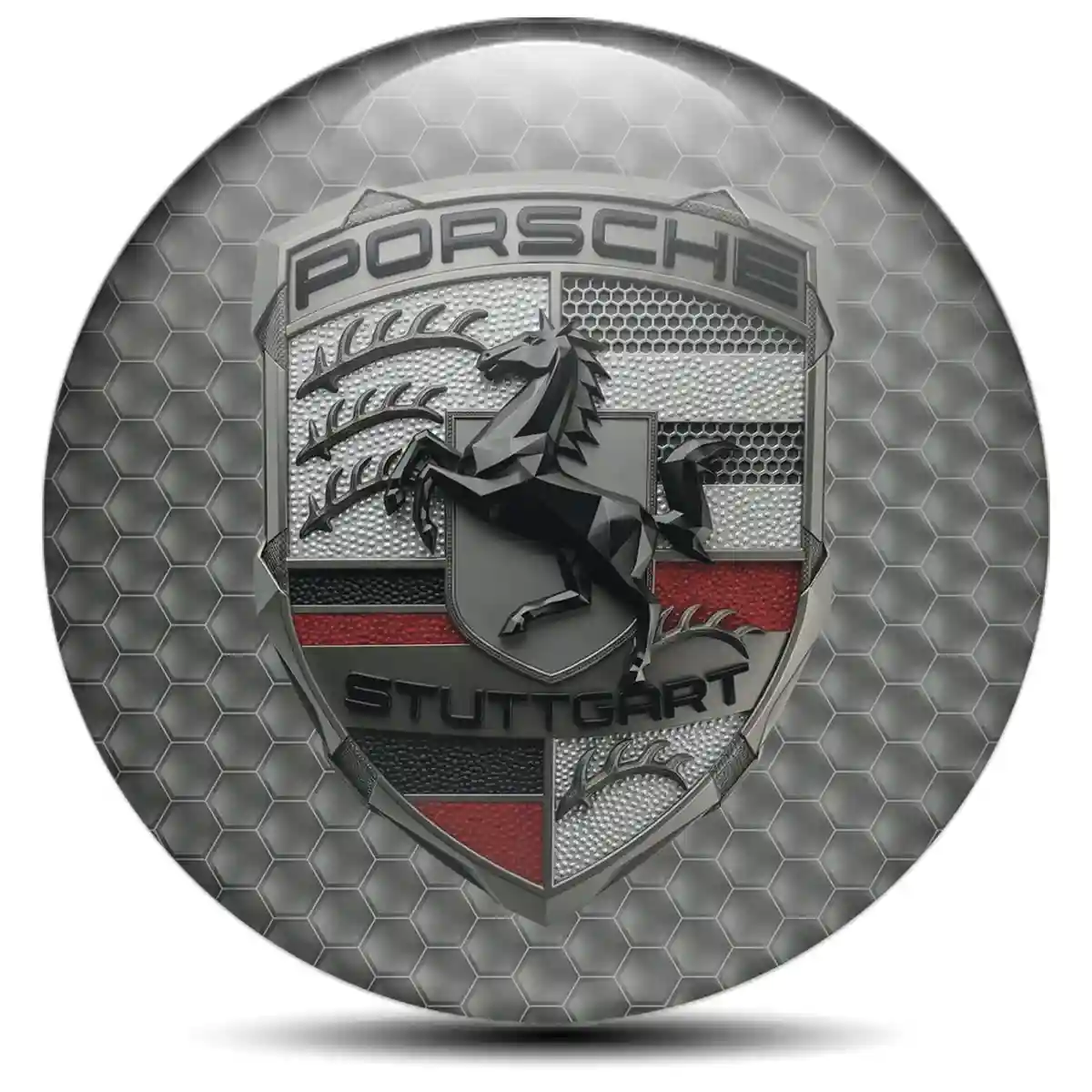 Porsche Emblem Epoxy Self-Adhesive Branded Line