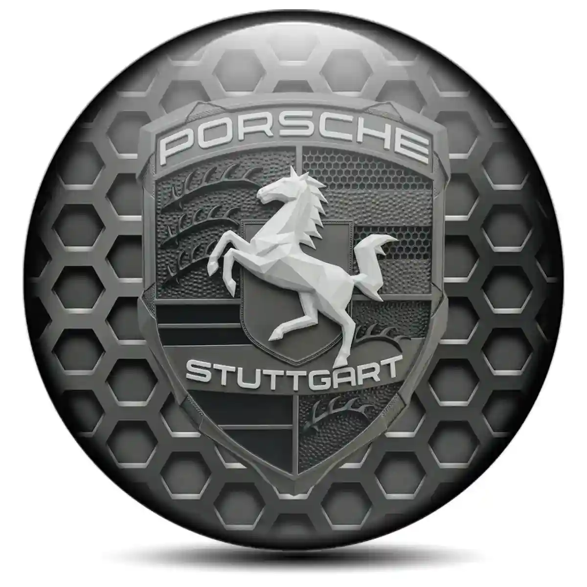 Porsche Emblem Epoxy Self-Adhesive Deluxe Edition