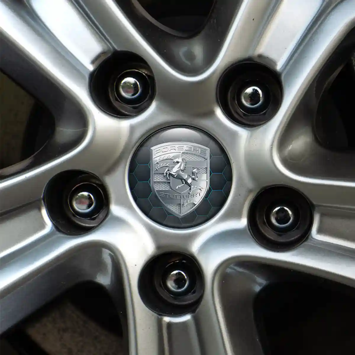 Porsche Emblem Epoxy Self-Adhesive Elite Finish