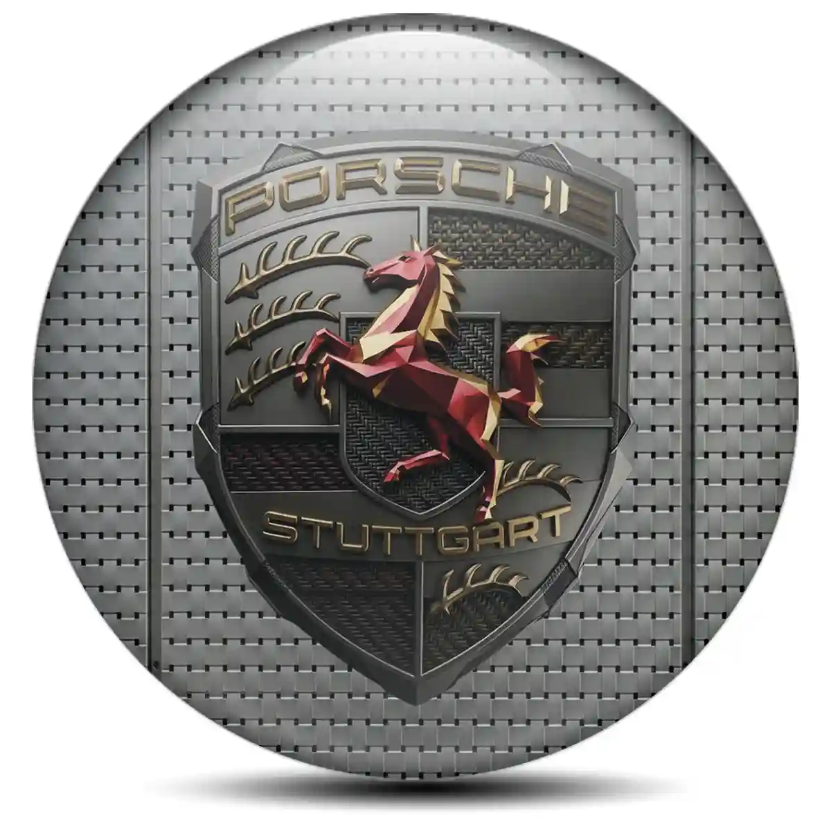 Porsche Emblem Epoxy Self-Adhesive Exclusive Series