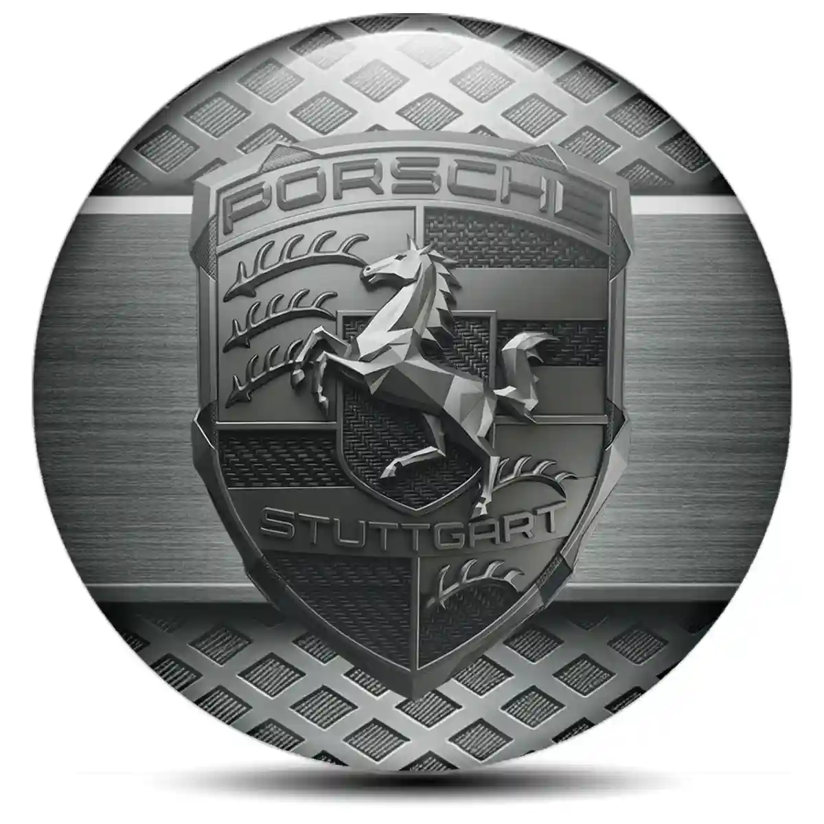 Porsche Emblem Epoxy Self-Adhesive Interior Elegance