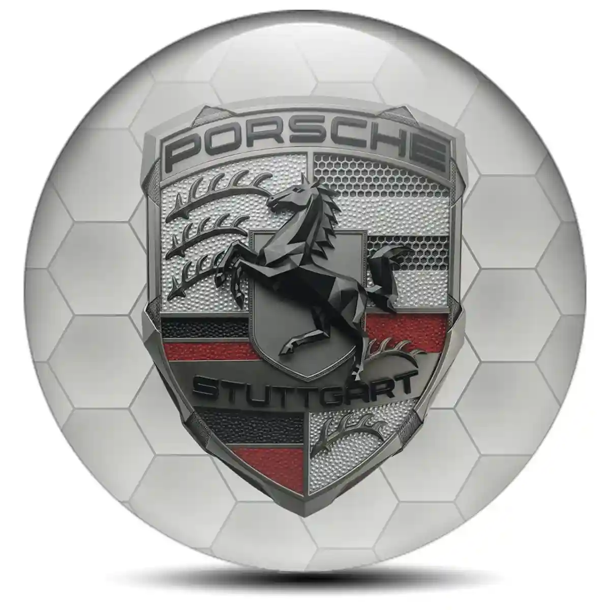 Porsche Emblem Epoxy Self-Adhesive Interior Luxe