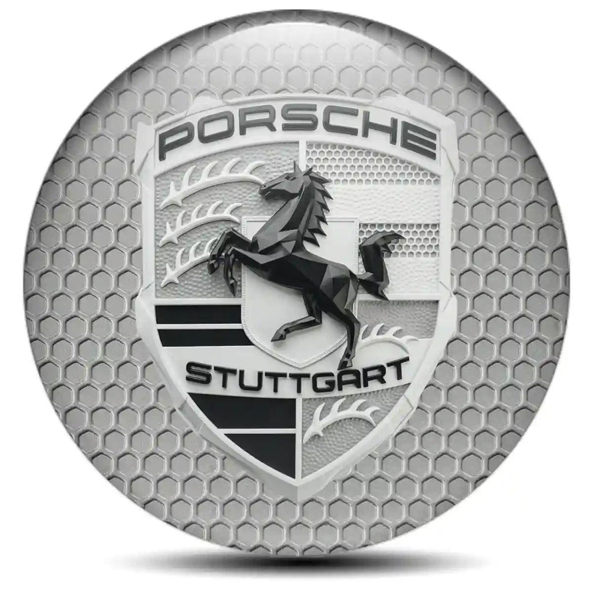 Porsche Emblem Epoxy Self-Adhesive Marked Edition