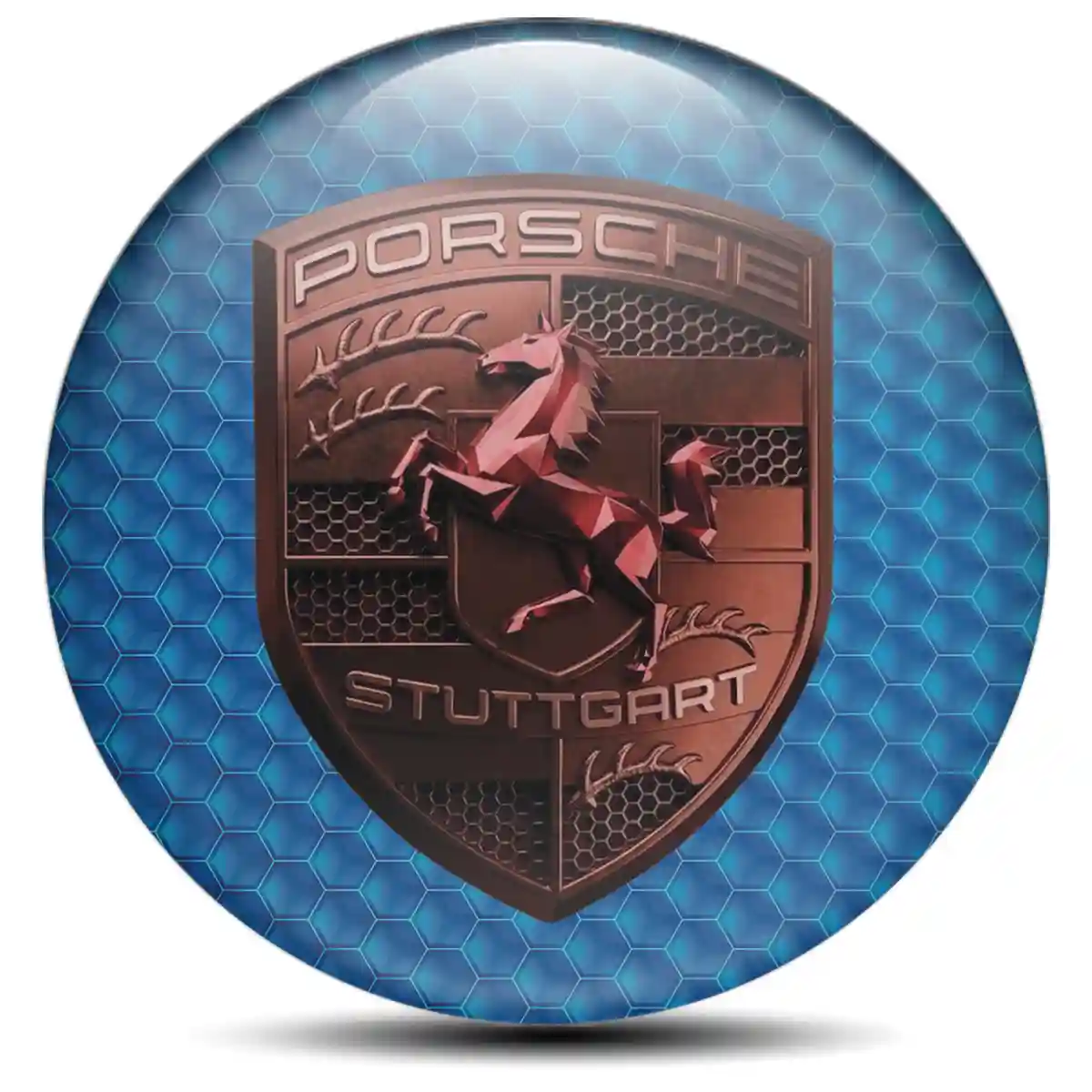 Porsche Emblem Epoxy Self-Adhesive Noble Edition
