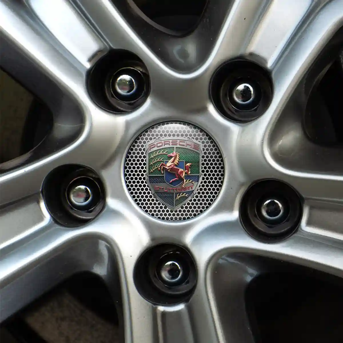 Porsche Emblem Epoxy Self-Adhesive Outer Style
