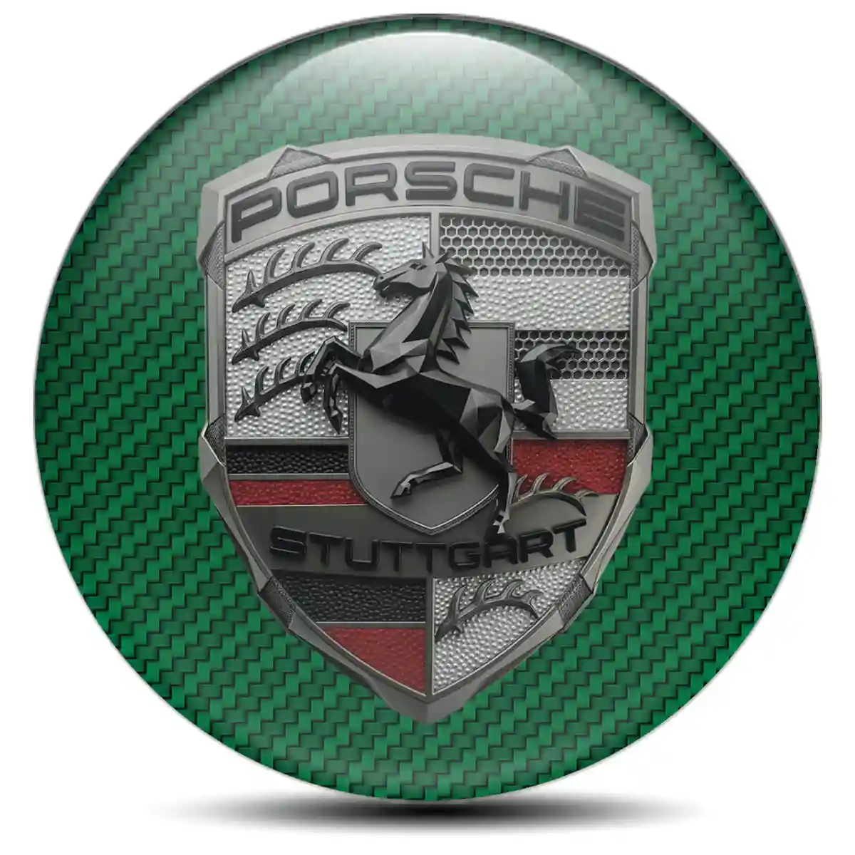 Porsche Emblem Epoxy Self-Adhesive Performance Style