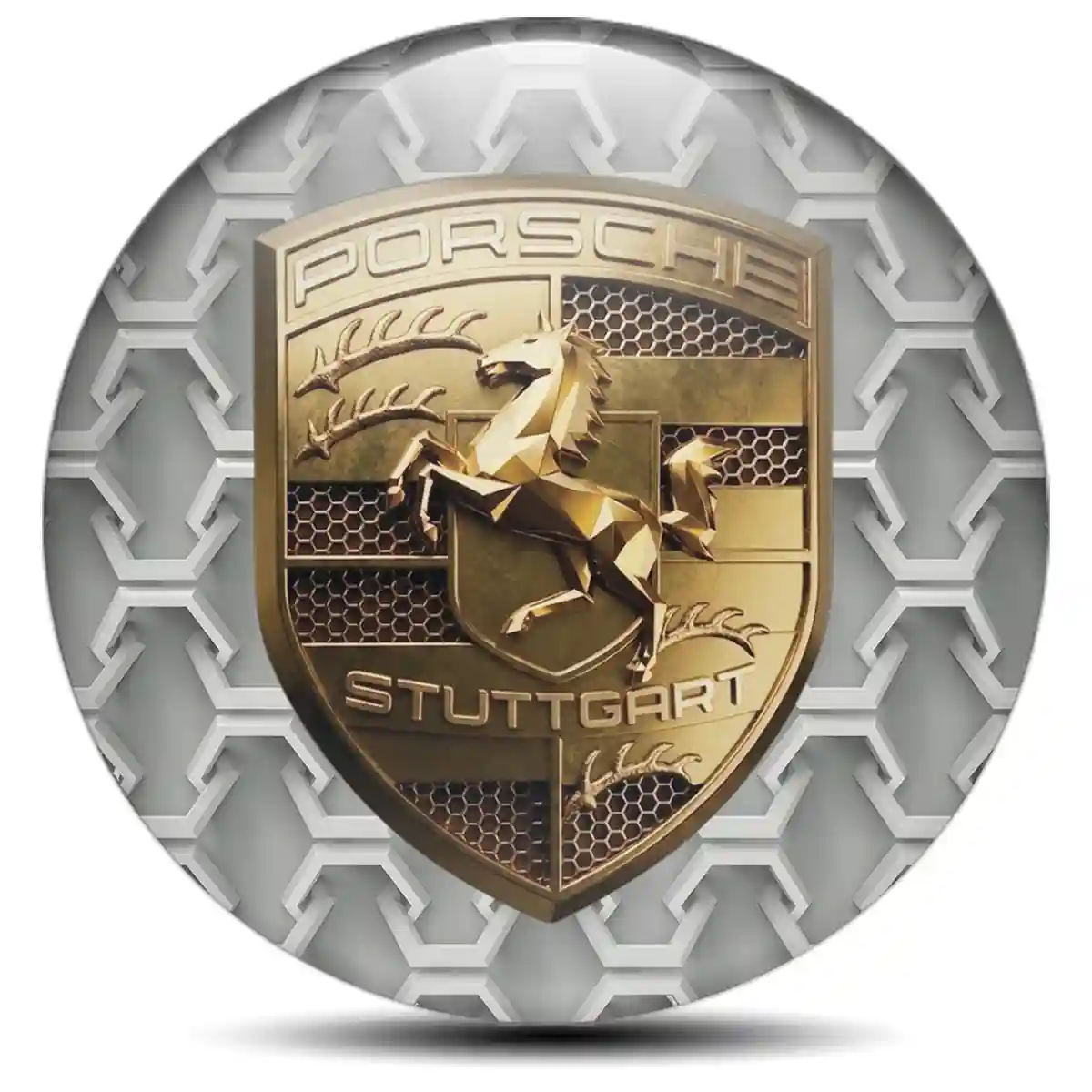 Porsche Emblem Epoxy Self-Adhesive Prestige Line