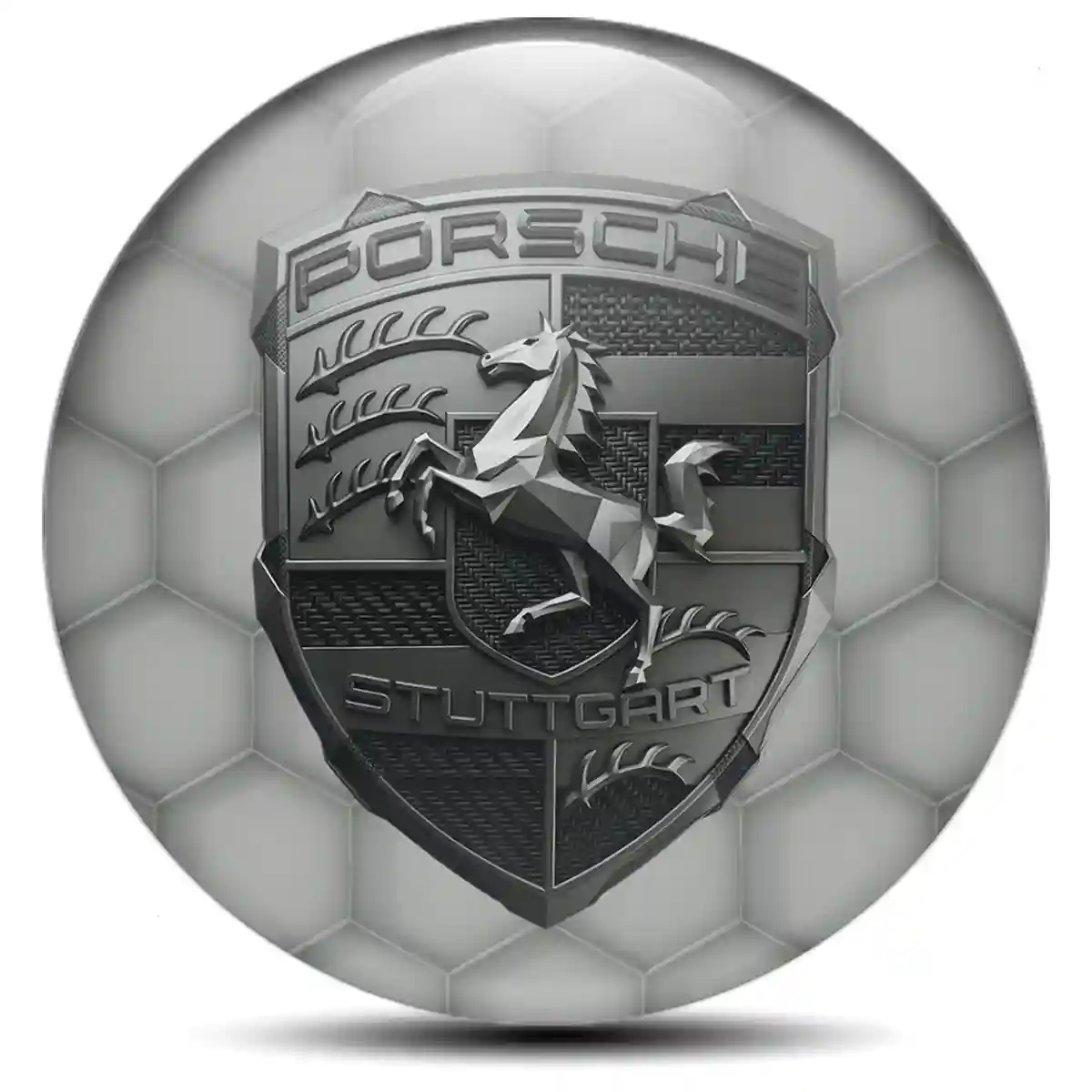 Porsche Emblem Epoxy Self-Adhesive Refined Design