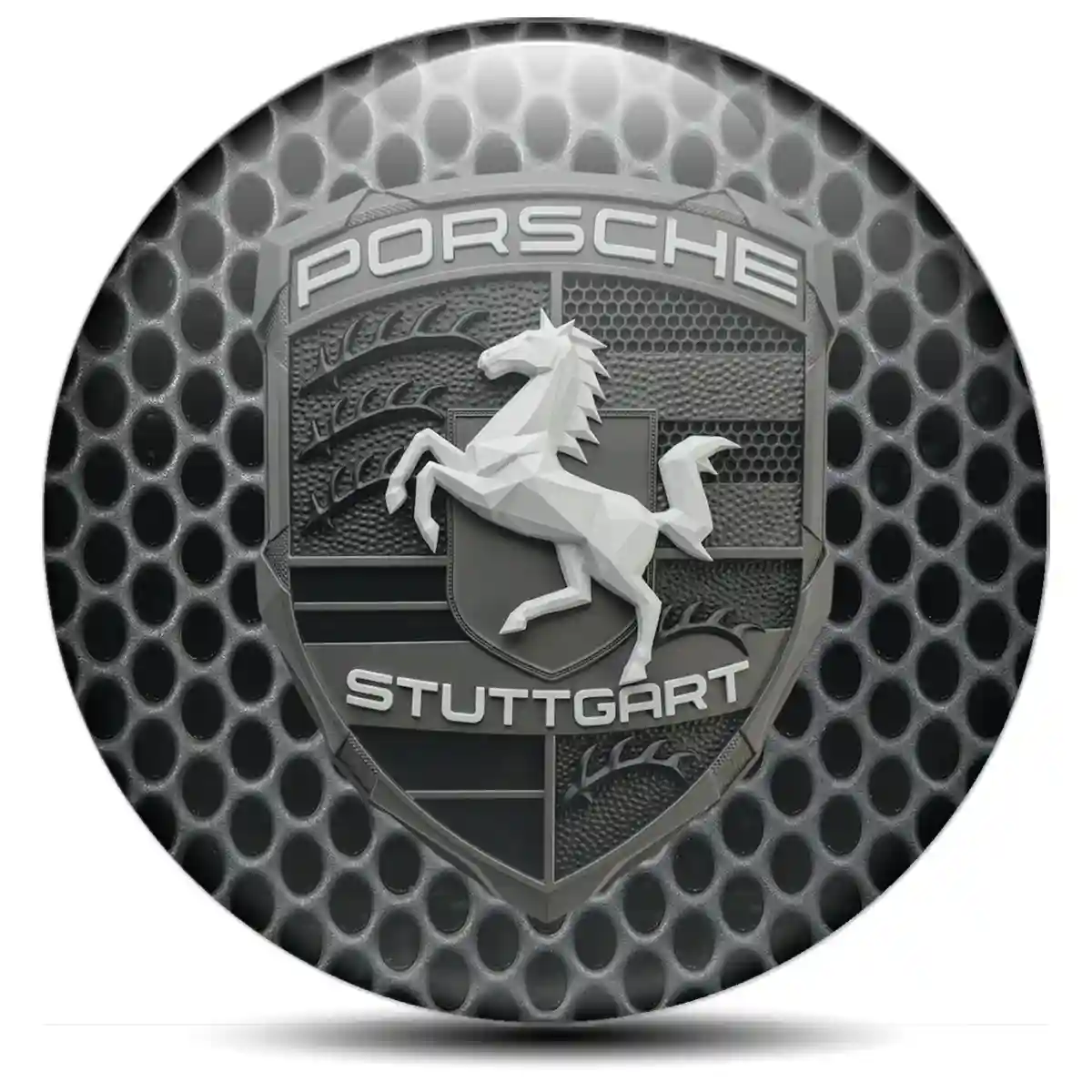 Porsche Emblem Epoxy Self-Adhesive Resin Elite