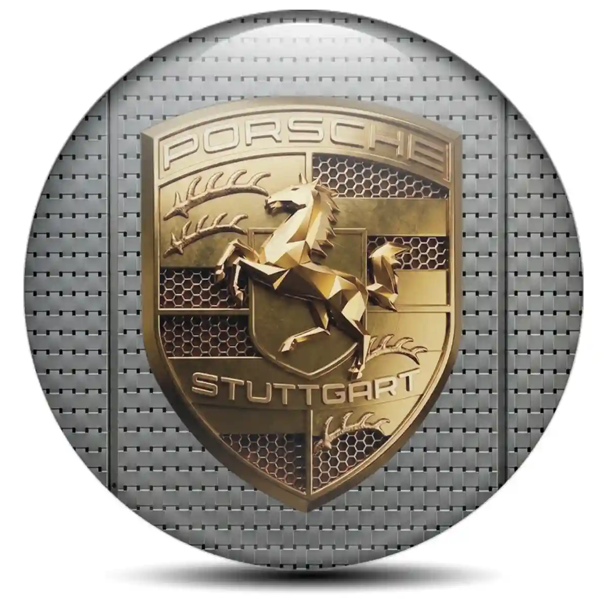 Porsche Emblem Epoxy Self-Adhesive Resin Luxe