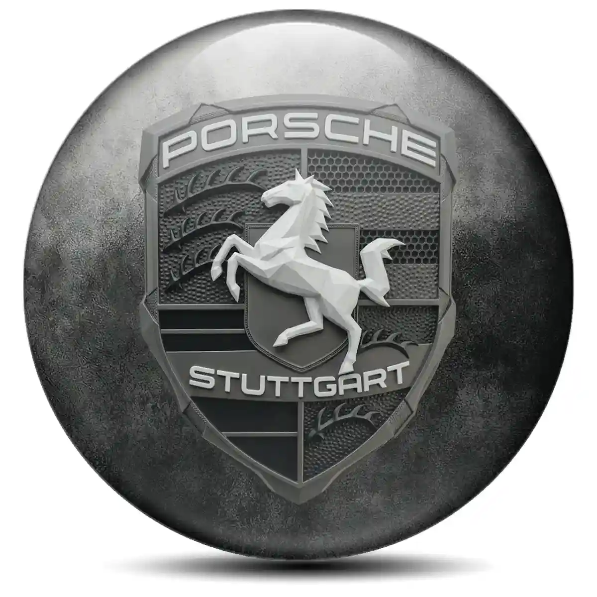 Porsche Emblem Epoxy Self-Adhesive Signature Edition