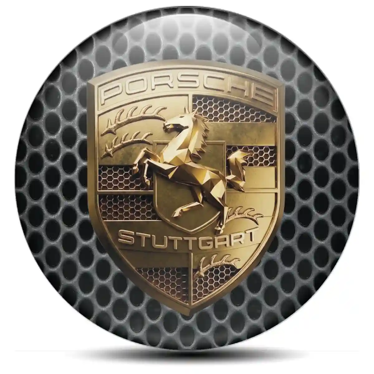 Porsche Emblem Epoxy Self-Adhesive Sleek Style