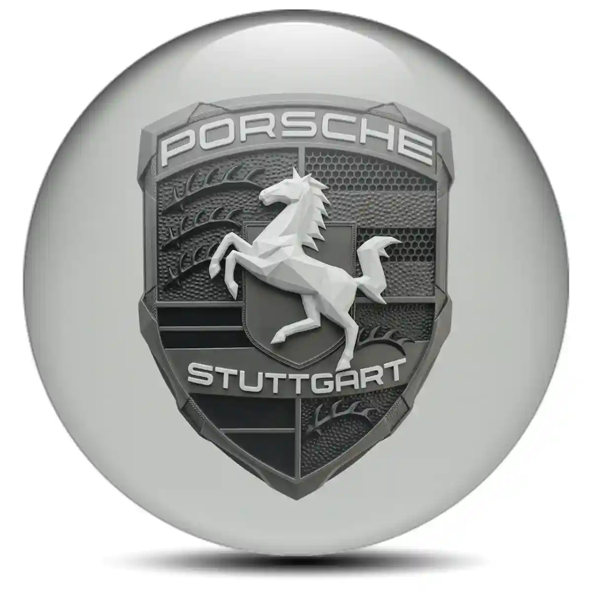 Porsche Emblem Epoxy Self-Adhesive Street Tuning