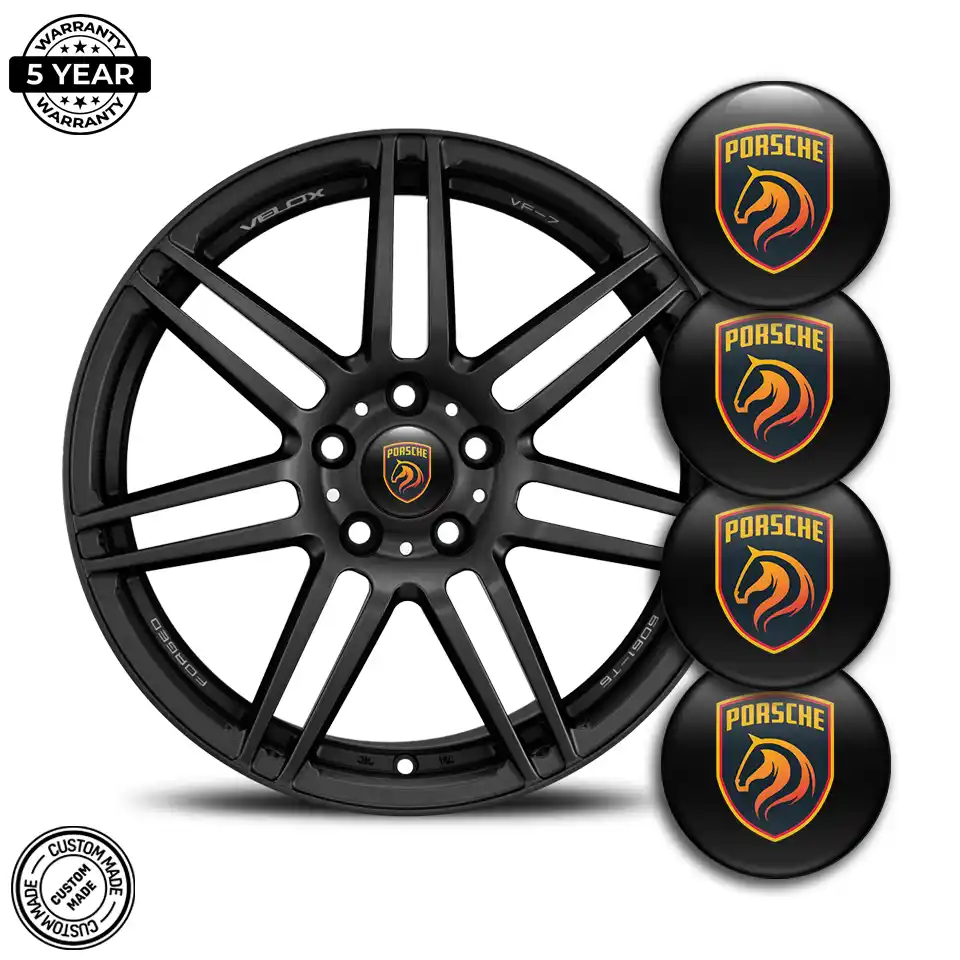 Porsche Emblem Epoxy Self-Adhesive Stylish Design