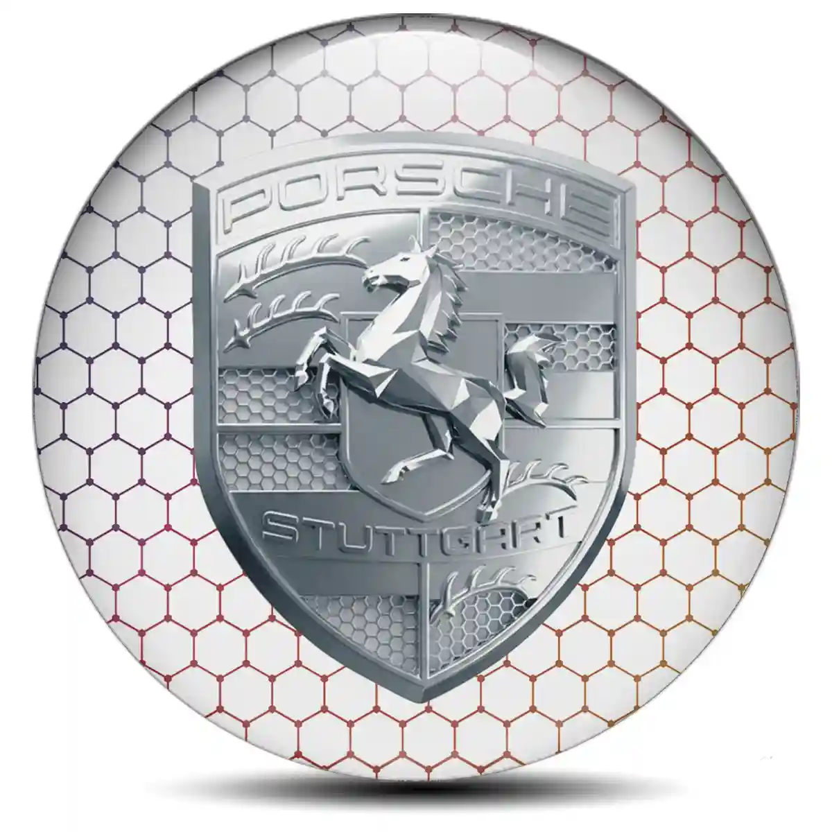 Porsche Emblem Epoxy Self-Adhesive Superior Craft