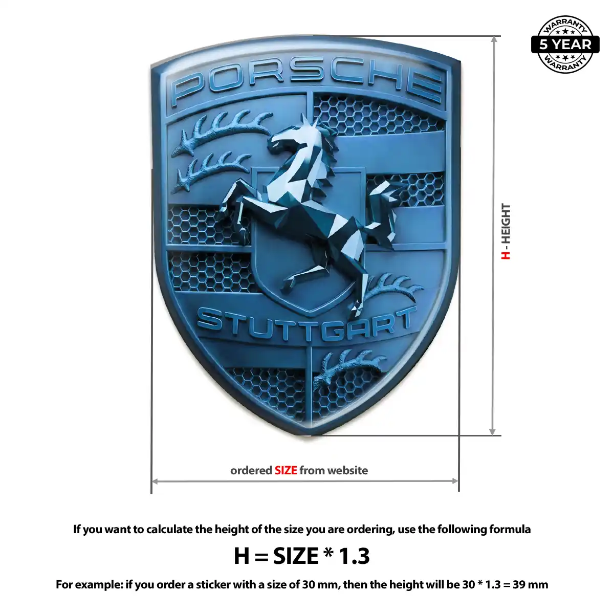 Porsche Emblem Logo Badge Sleek Style