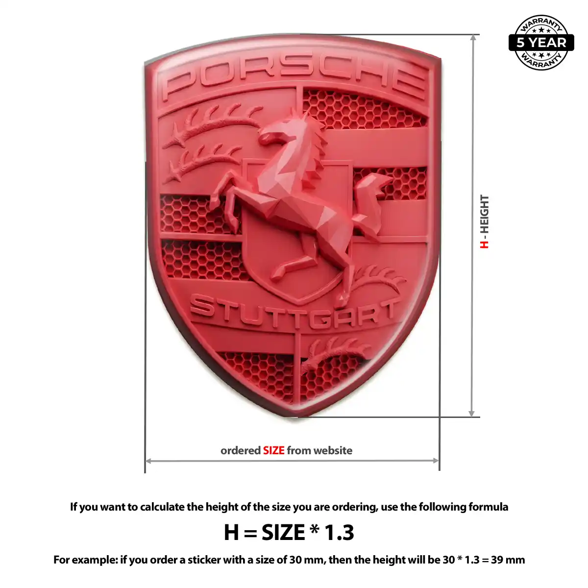 Porsche Emblem Silicone Sleek Style