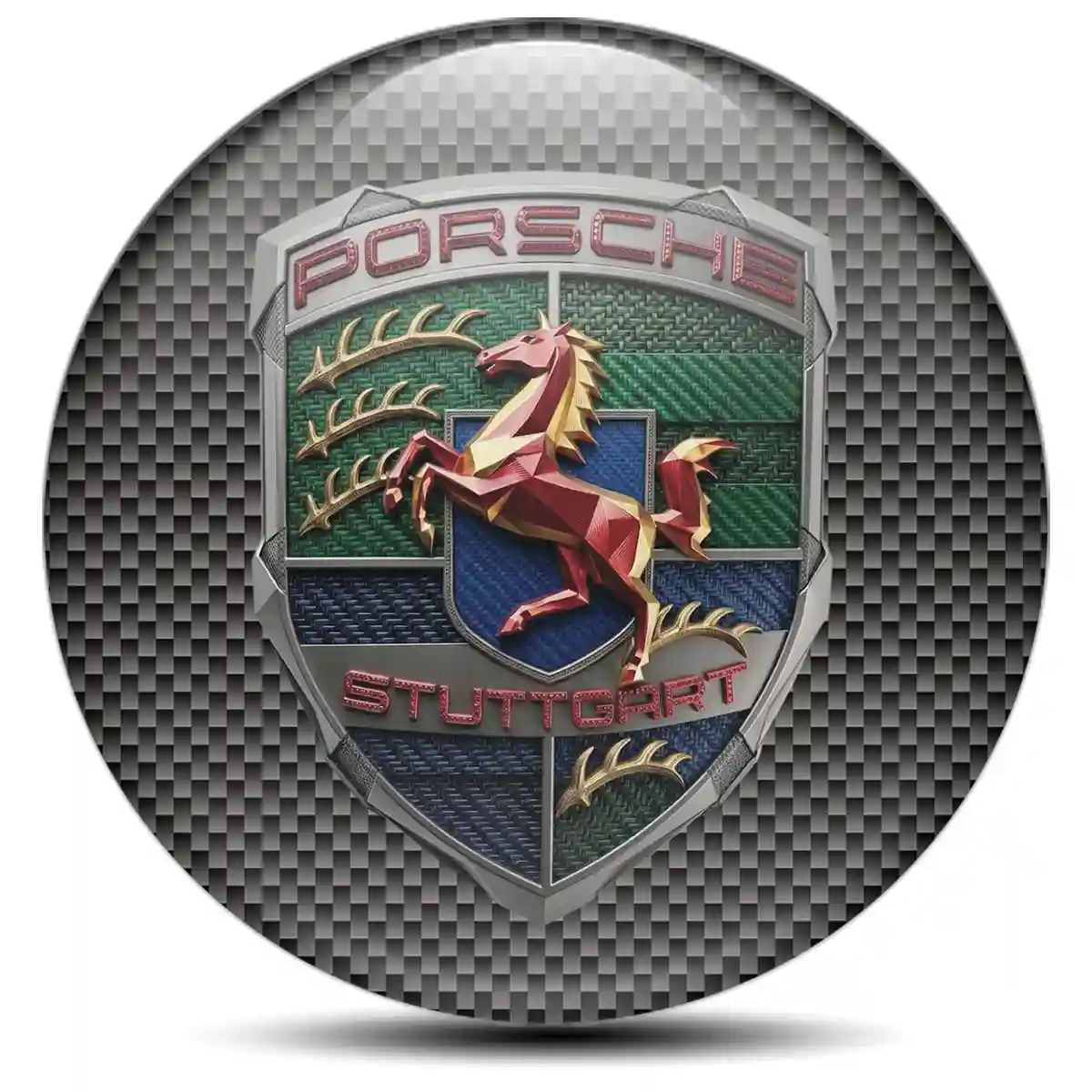 Porsche Emblem Wheel Center Caps Auto Tuning