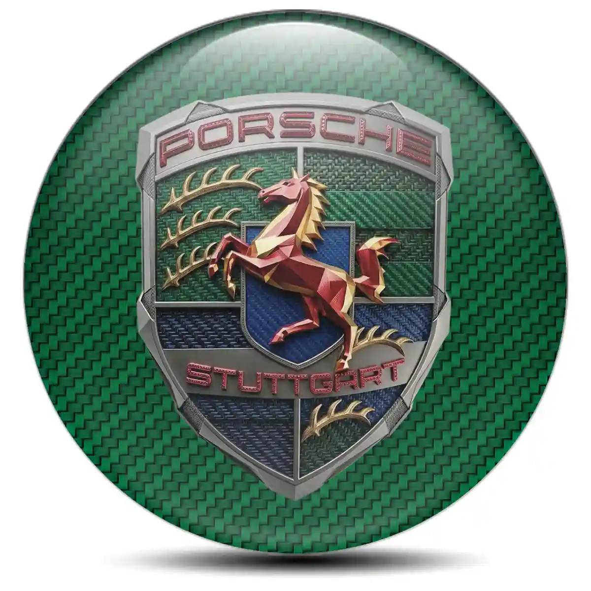 Porsche Emblem Wheel Center Caps Branded Line