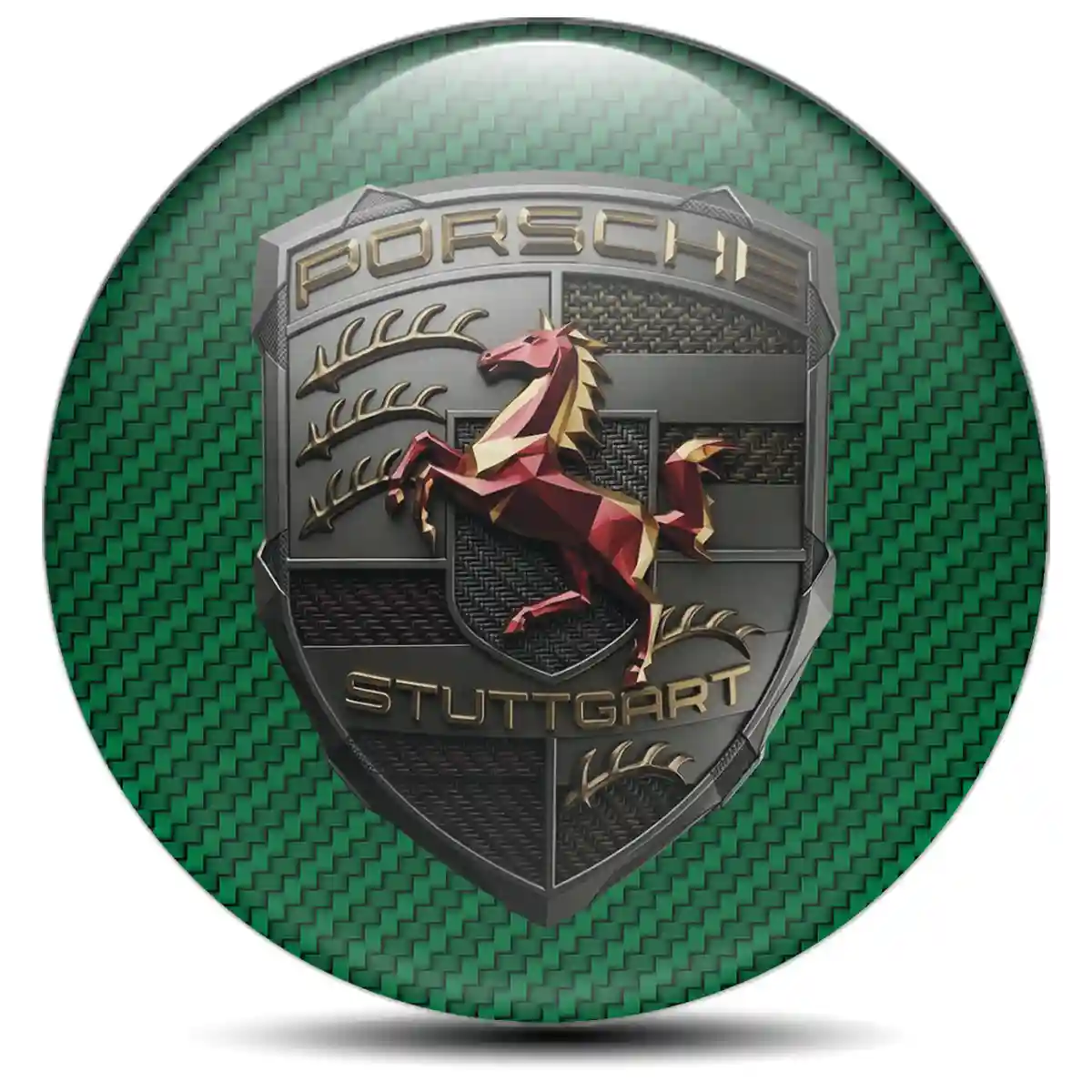 Porsche Emblem Wheel Center Caps Elite Edition