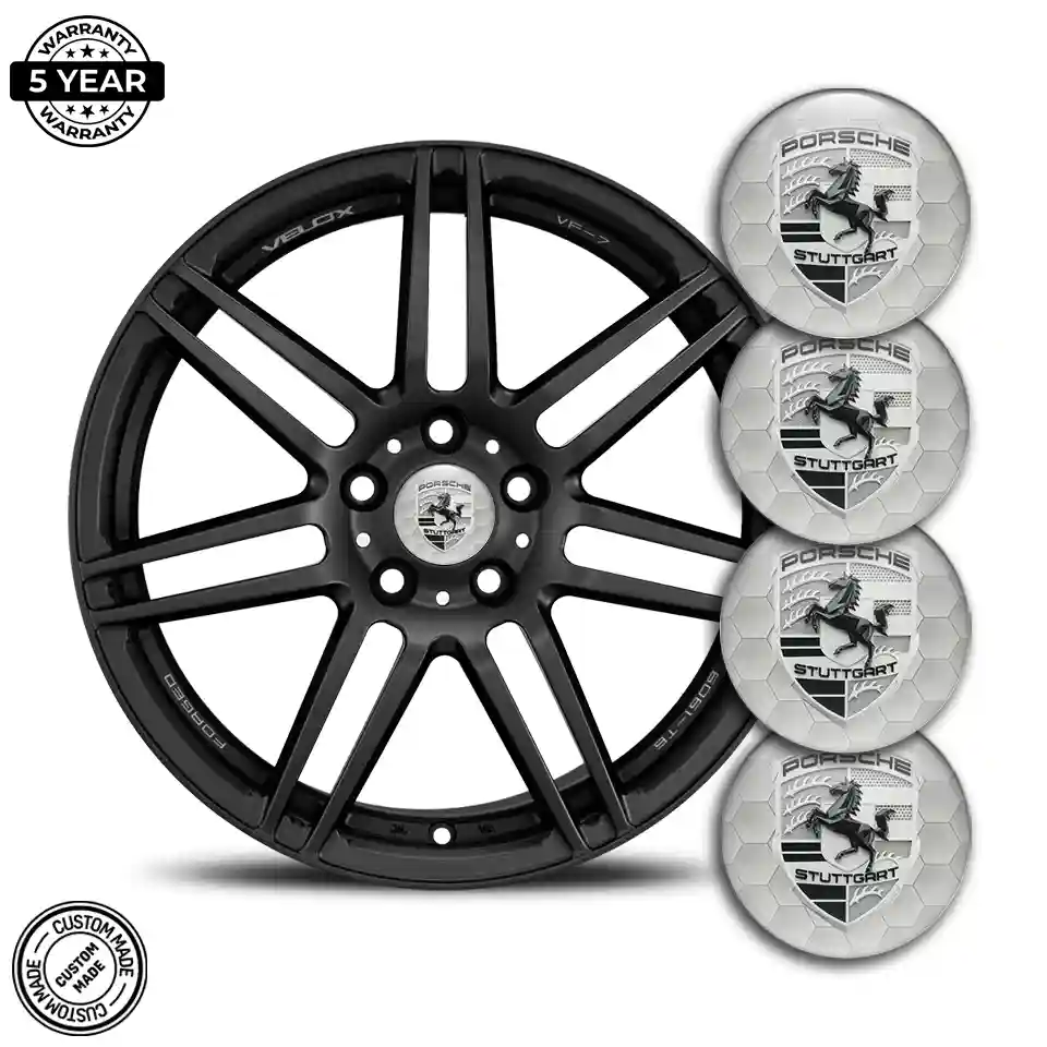 Porsche Emblem Wheel Center Caps Exclusive Series