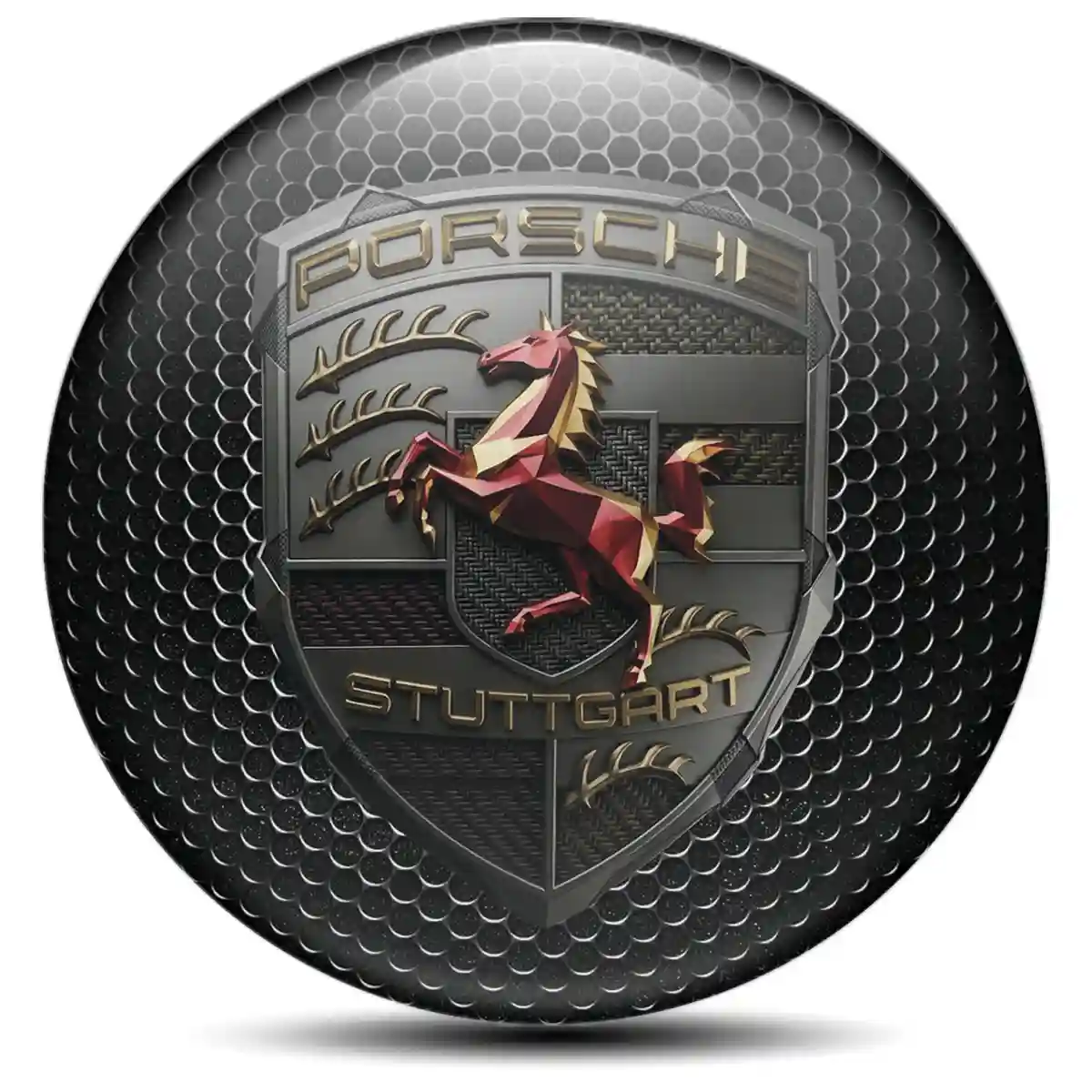 Porsche Emblem Wheel Center Caps Interior Luxe
