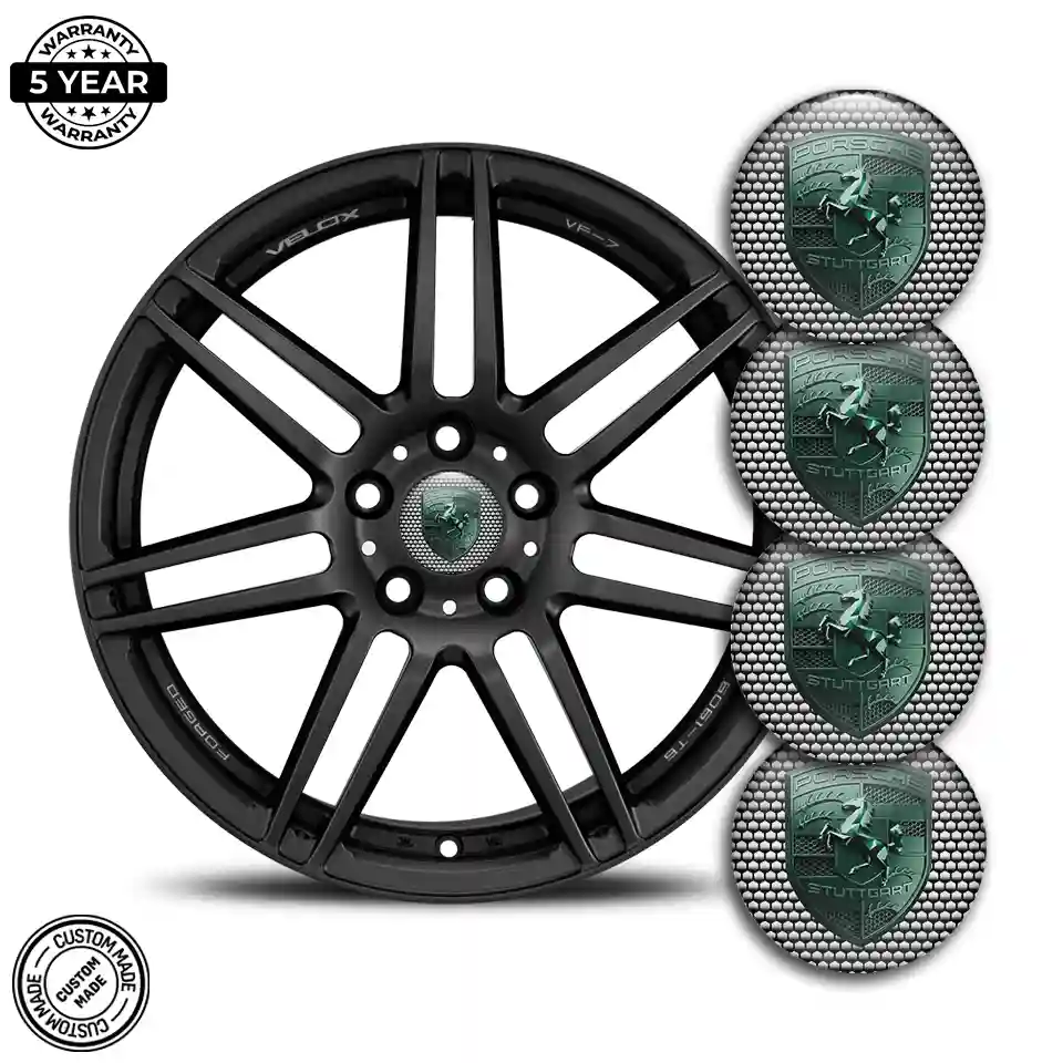 Porsche Emblem Wheel Center Caps Noble Edition