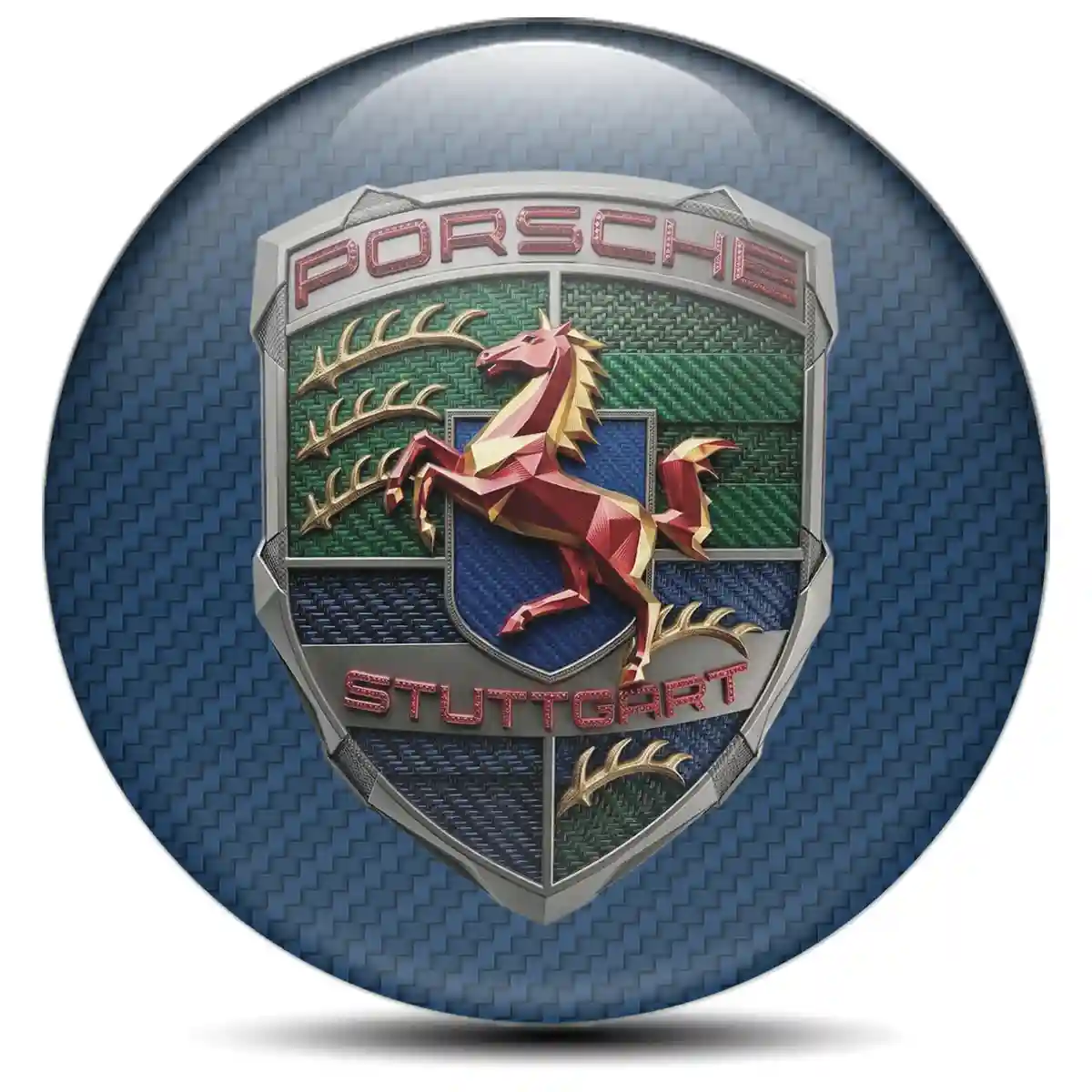 Porsche Emblem Wheel Center Caps Opulent Line