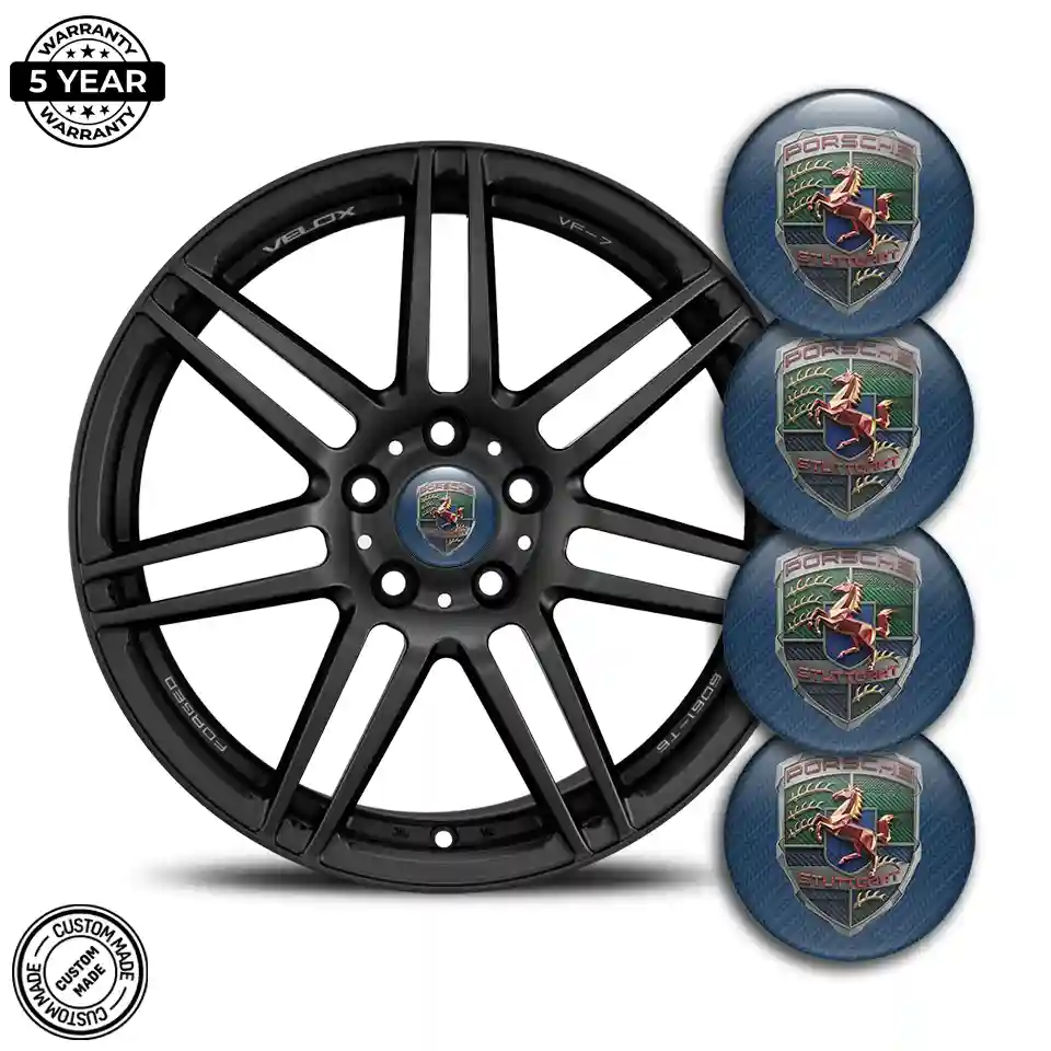 Porsche Emblem Wheel Center Caps Opulent Line