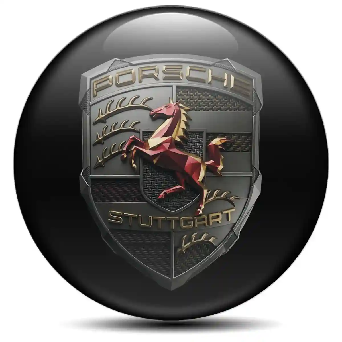 Porsche Emblem Wheel Center Caps Performance Style