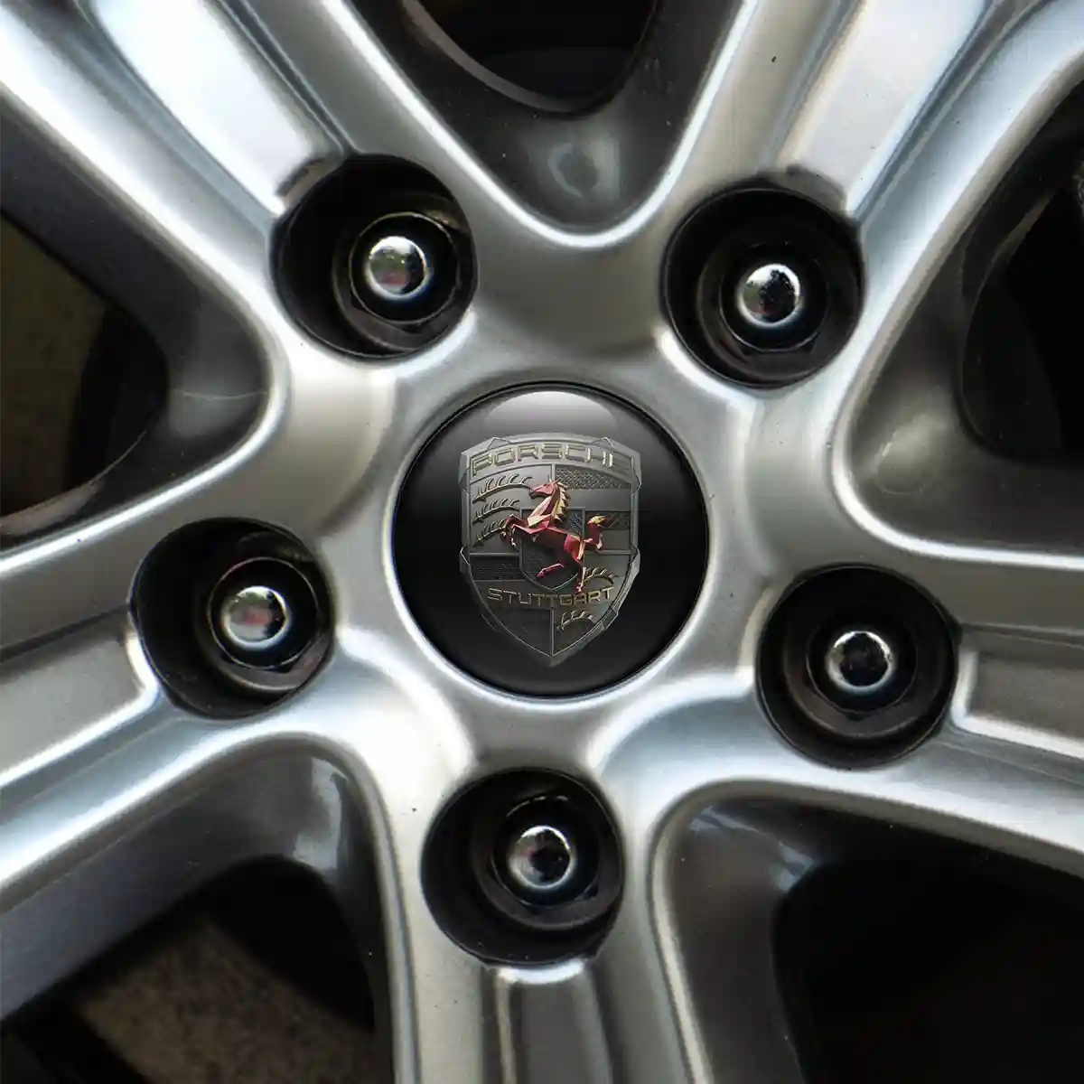 Porsche Emblem Wheel Center Caps Performance Style