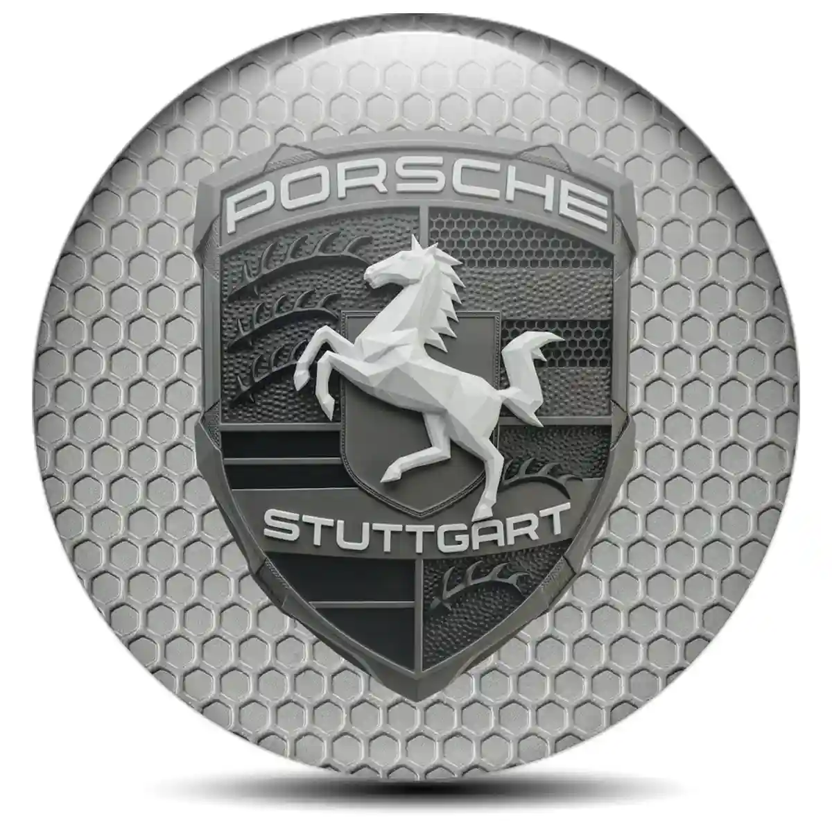 Porsche Emblem Wheel Center Caps Premium Dome