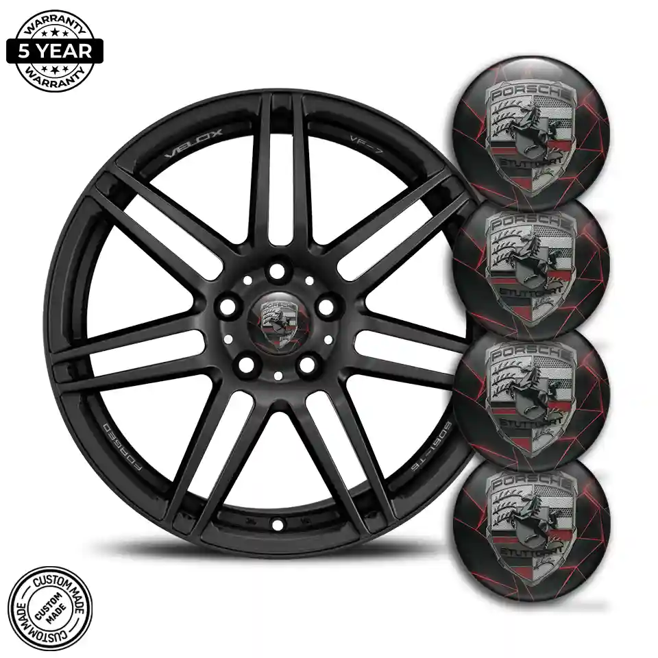 Porsche Emblem Wheel Center Caps Prime Quality