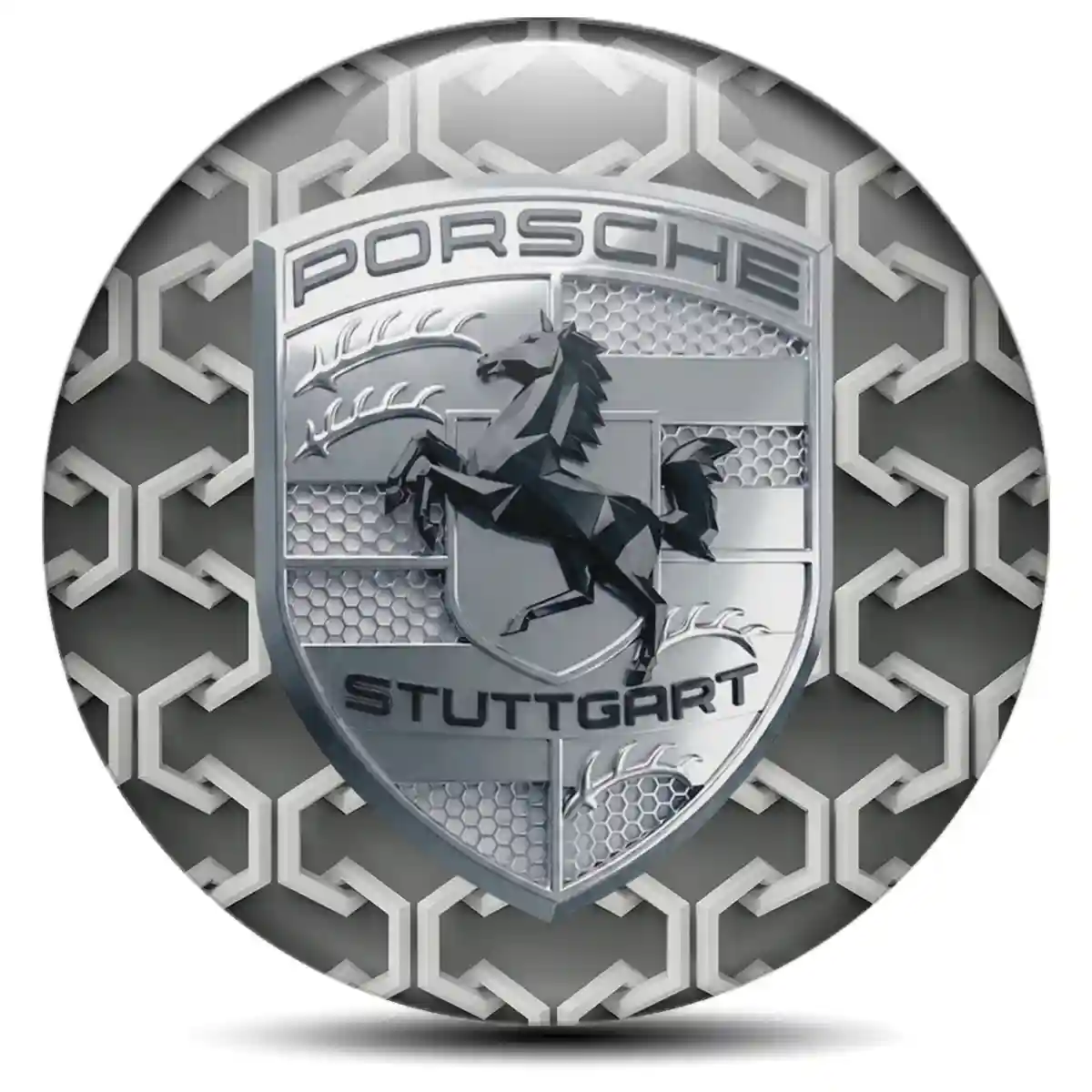 Porsche Emblem Wheel Center Caps Refined Design