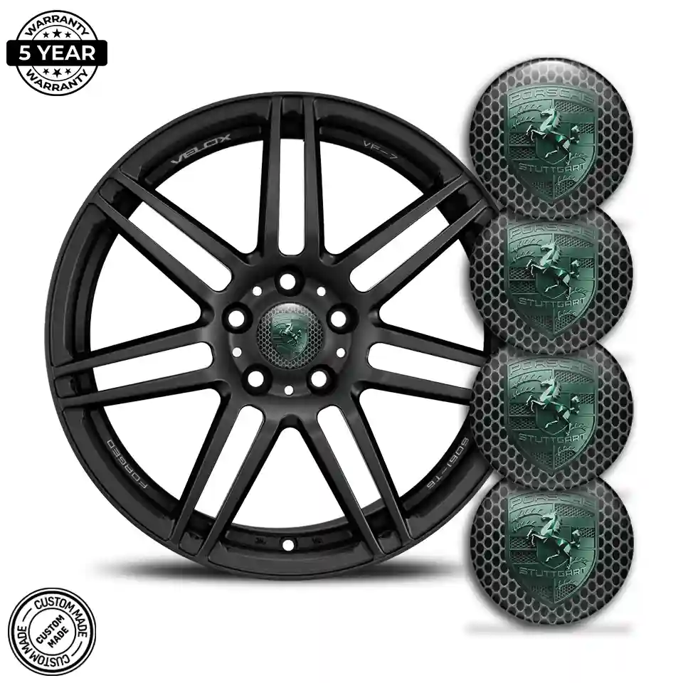 Porsche Emblem Wheel Center Caps Resin Elite