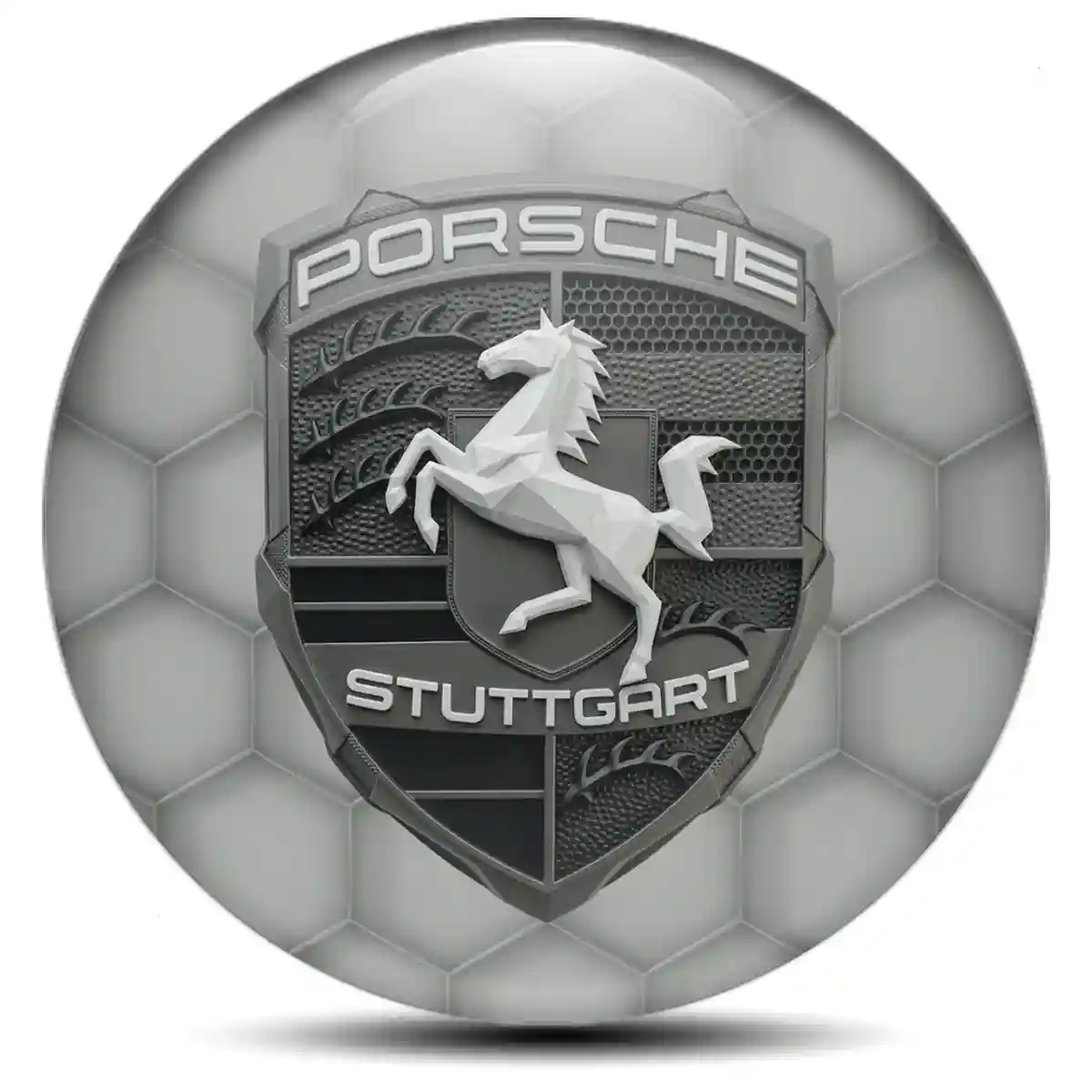 Porsche Emblem Wheel Center Caps Resin Luxe