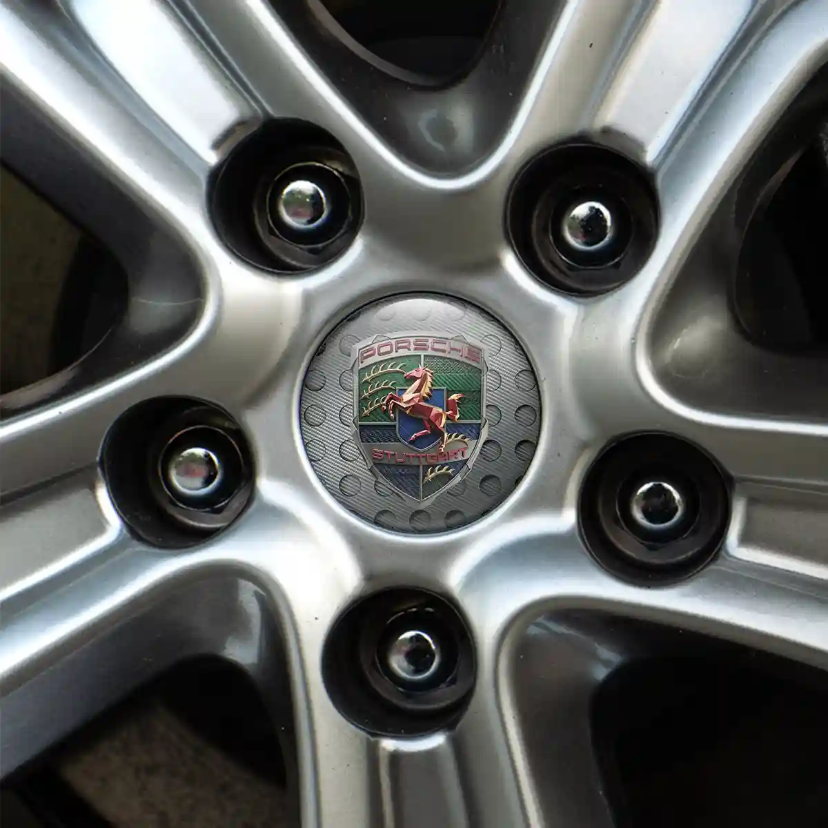 Porsche Emblem Wheel Center Caps Self-Adhesive Resin Elite