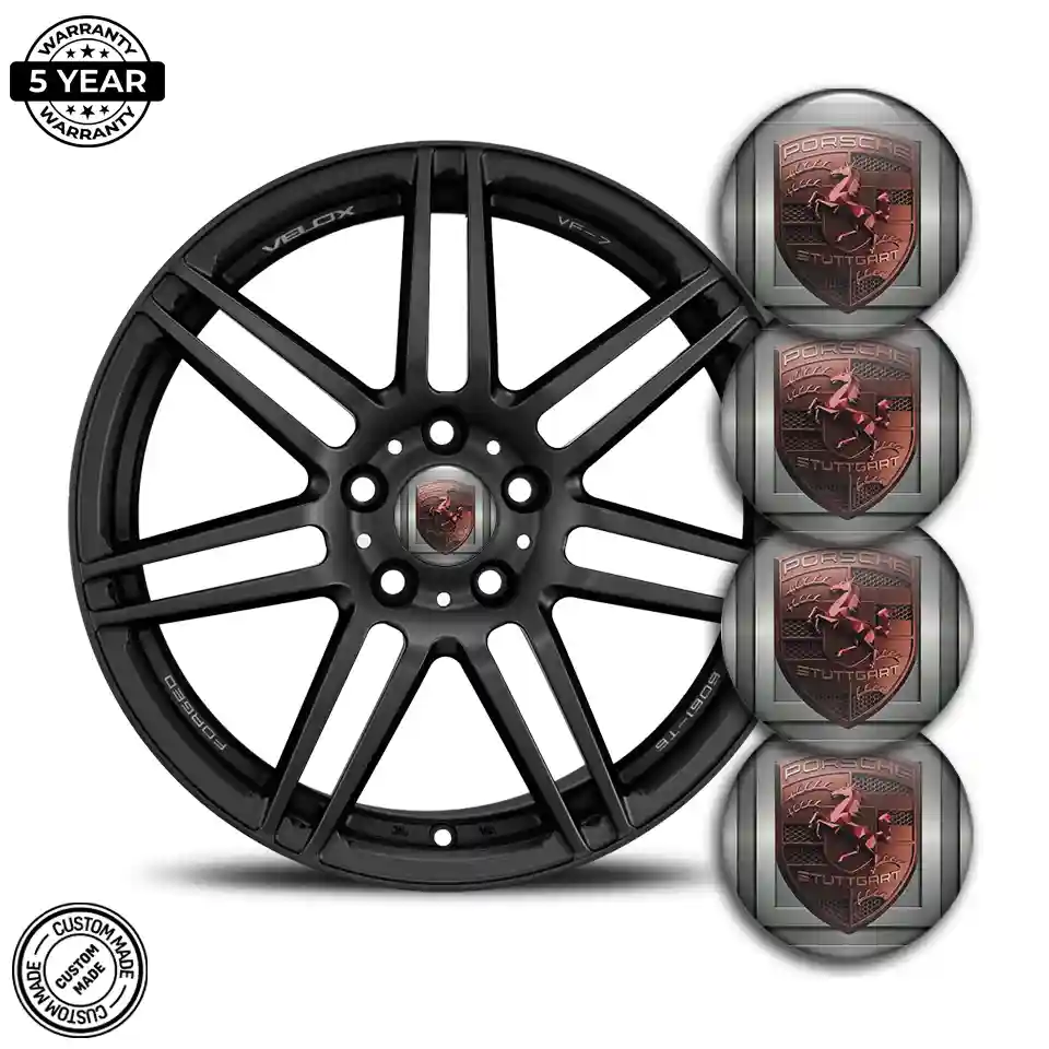 Porsche Emblem Wheel Center Caps Street Tuning