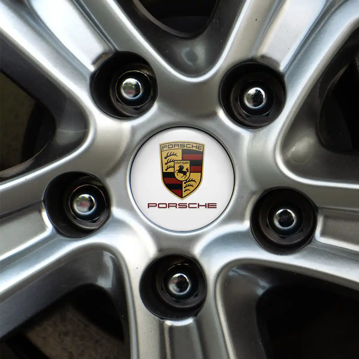 Porsche Emblem Wheel Center Caps Stylish Design