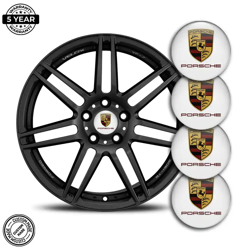 Porsche Emblem Wheel Center Caps Stylish Design