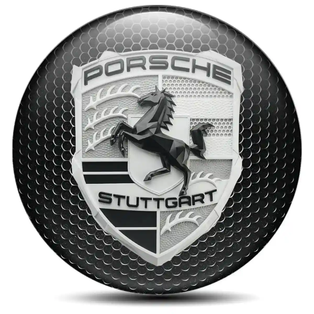 Porsche Epoxy Sticker Cabin Style