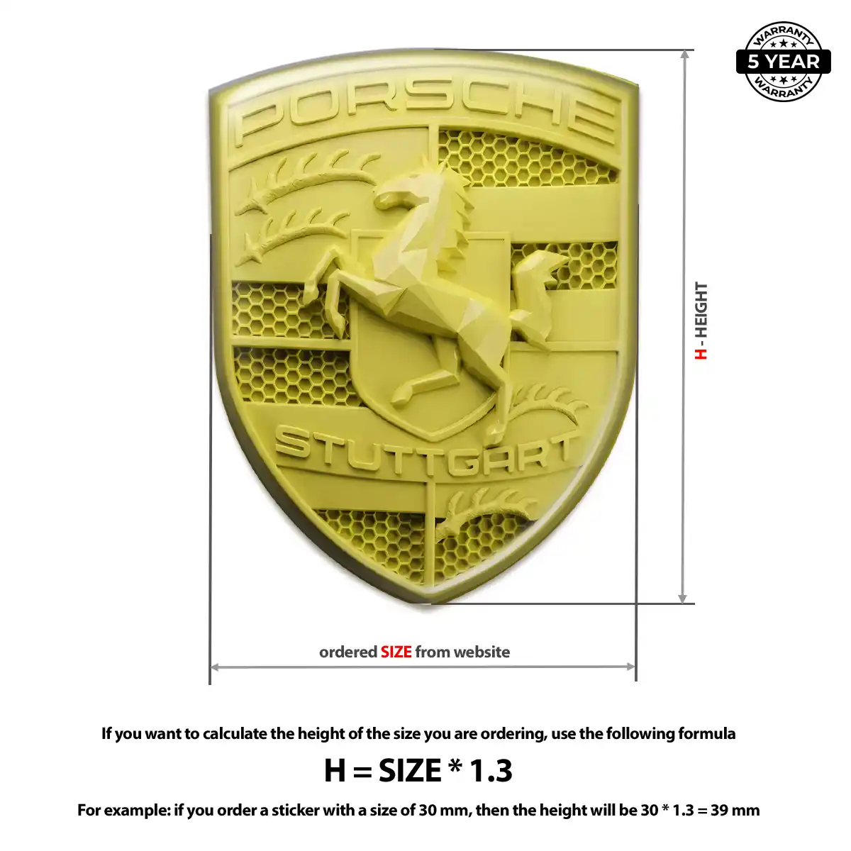 Porsche Logo Badge Sleek Style
