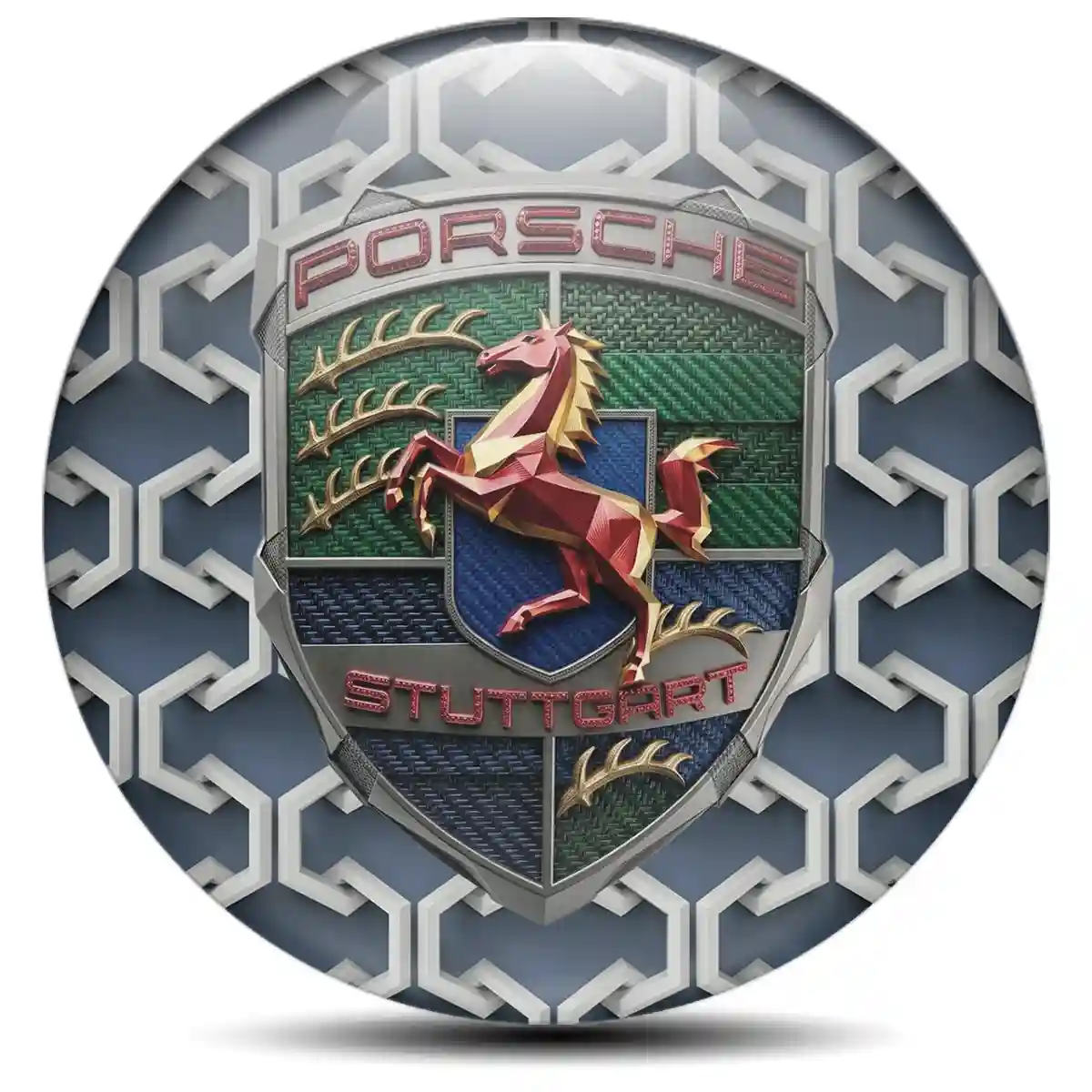 Porsche Logo Emblem Self-Adhesive Deluxe Edition