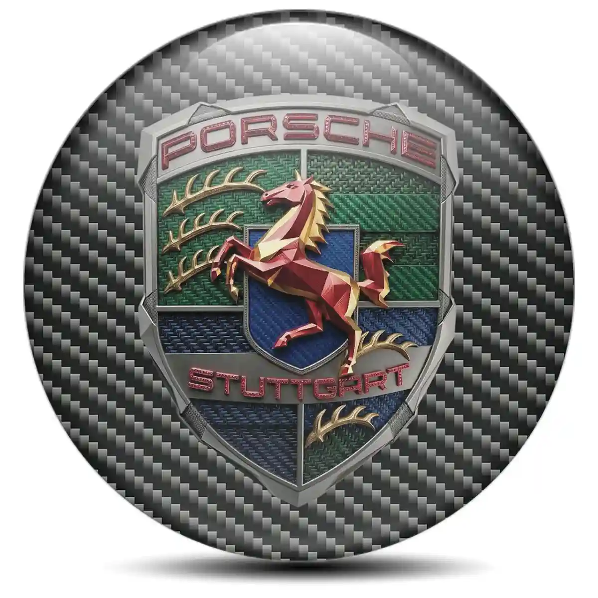 Porsche Logo Emblem Self-Adhesive Exclusive Series