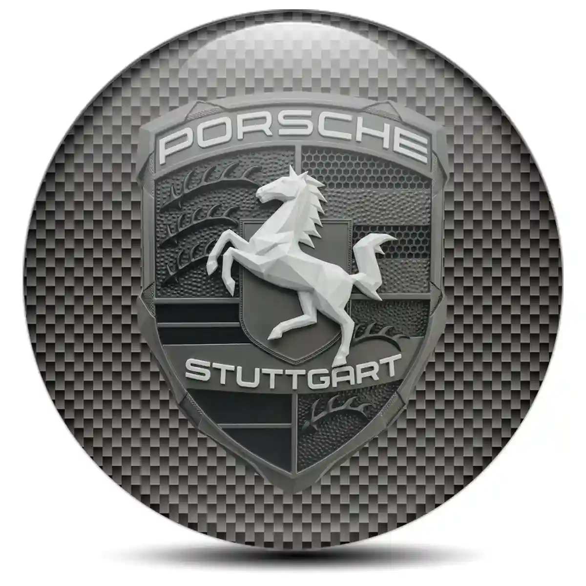 Porsche Logo Emblem Self-Adhesive Noble Edition