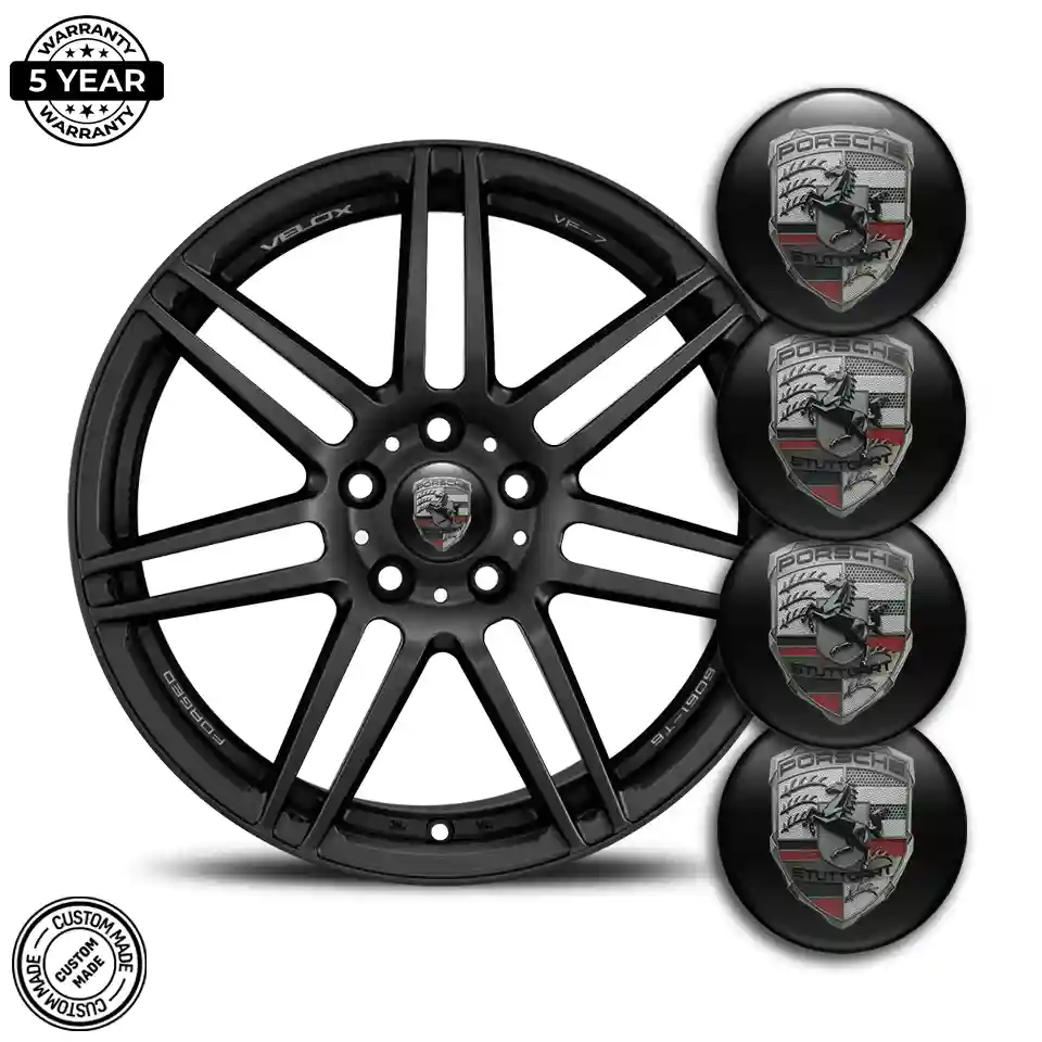 Porsche Logo Emblem Self-Adhesive Outer Style