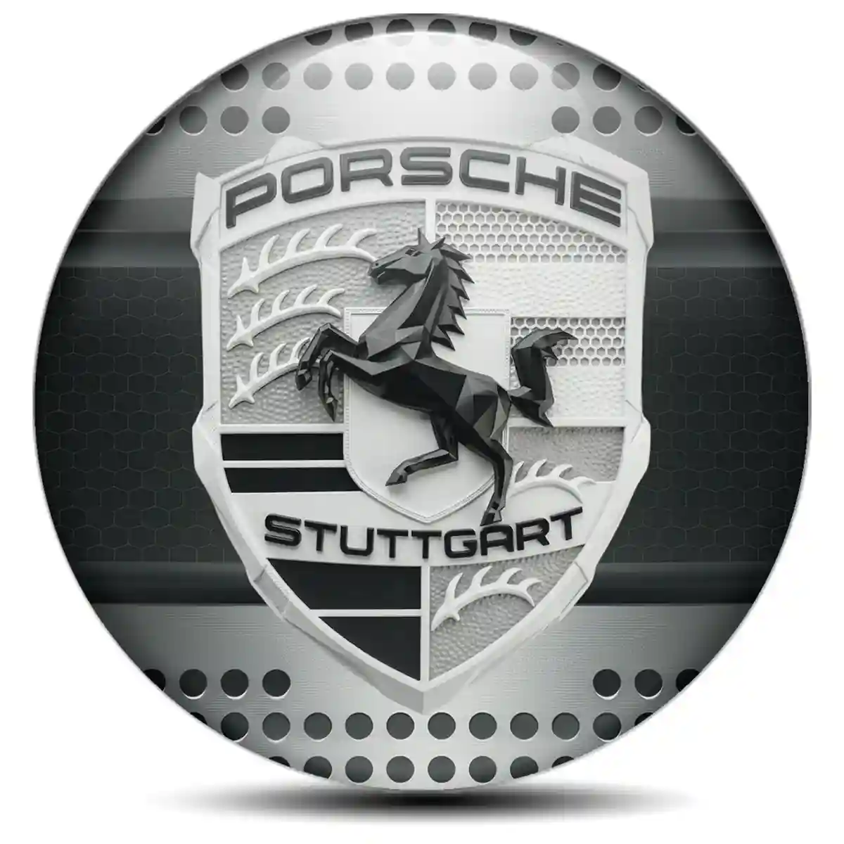 Porsche Logo Emblem Self-Adhesive Performance Style