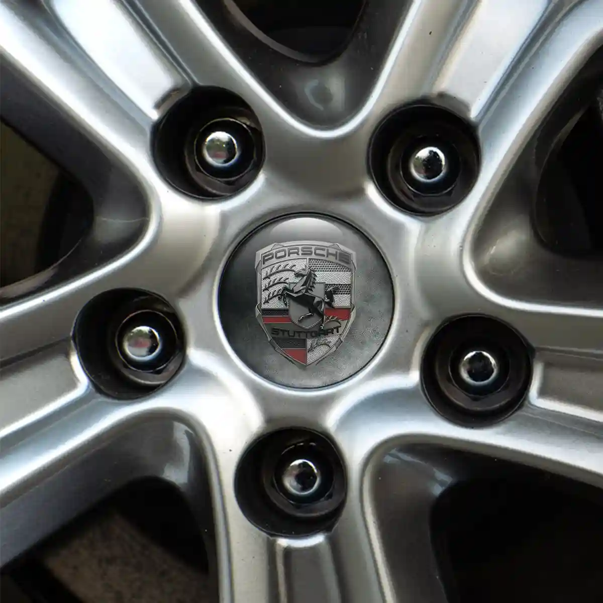 Porsche Logo Emblem Self-Adhesive Premium Dome