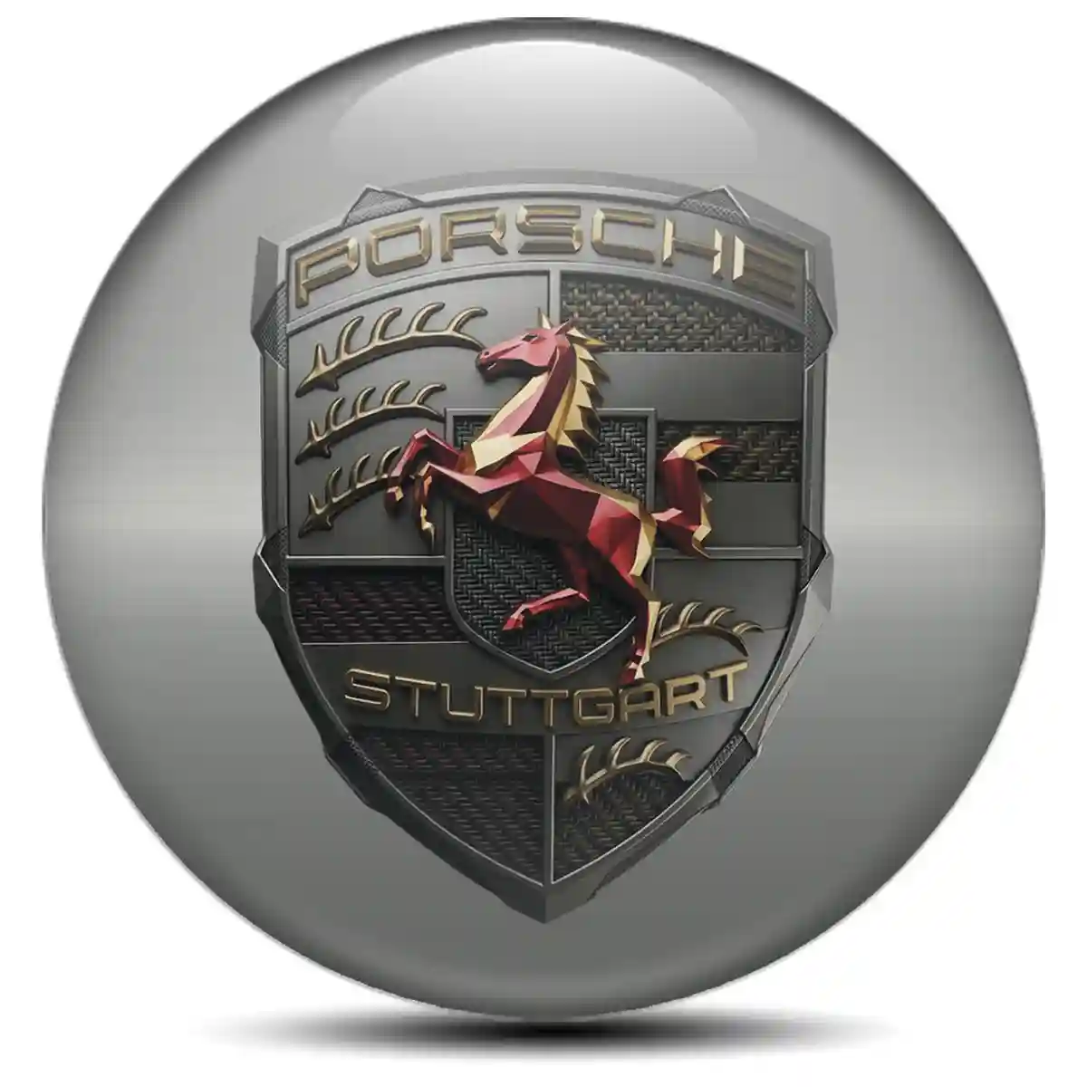 Porsche Logo Emblem Self-Adhesive Prime Quality