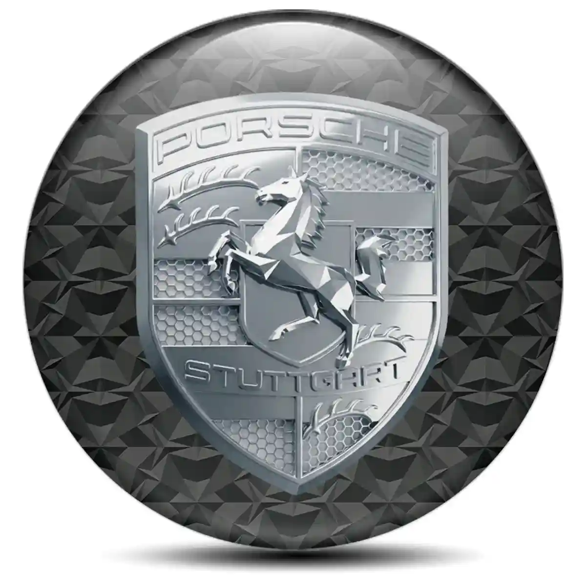 Porsche Logo Emblem Self-Adhesive Refined Design